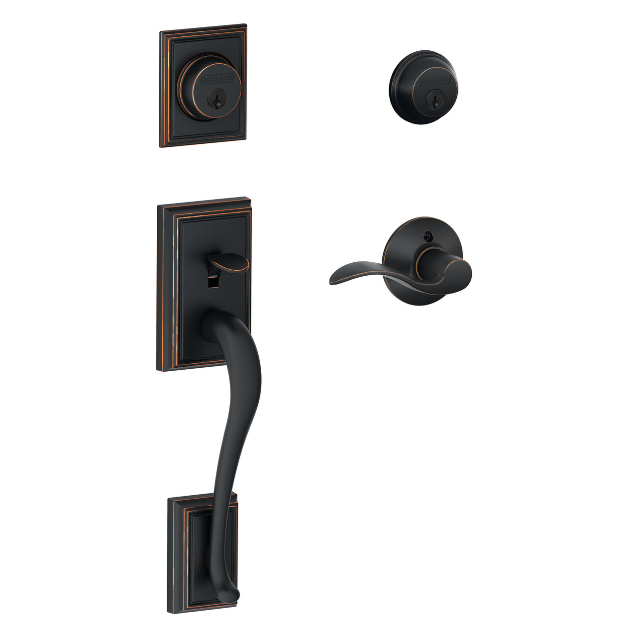 Double Cylinder Handleset and Accent Lever