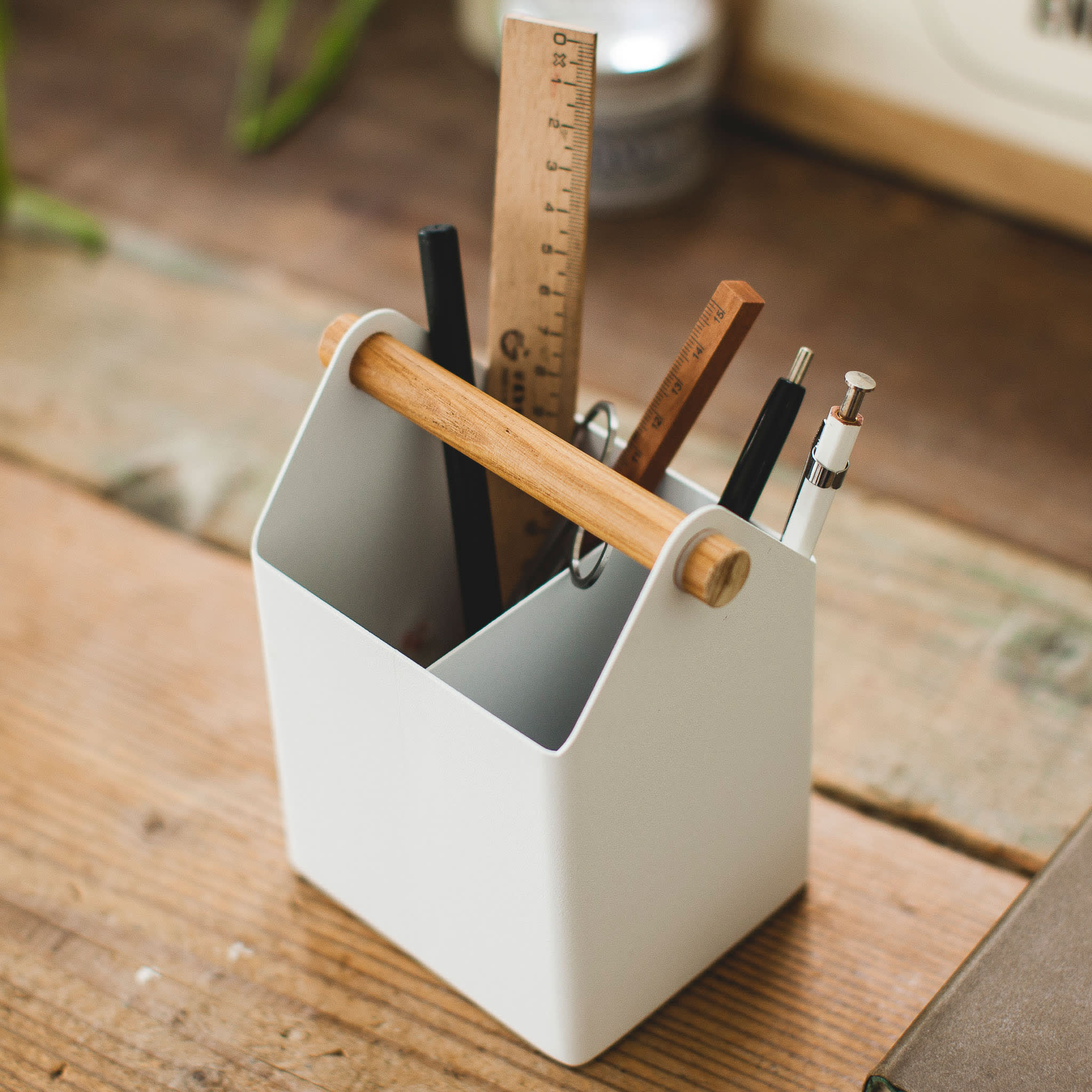 Pen Stand : Two Compartments of Different Sizes