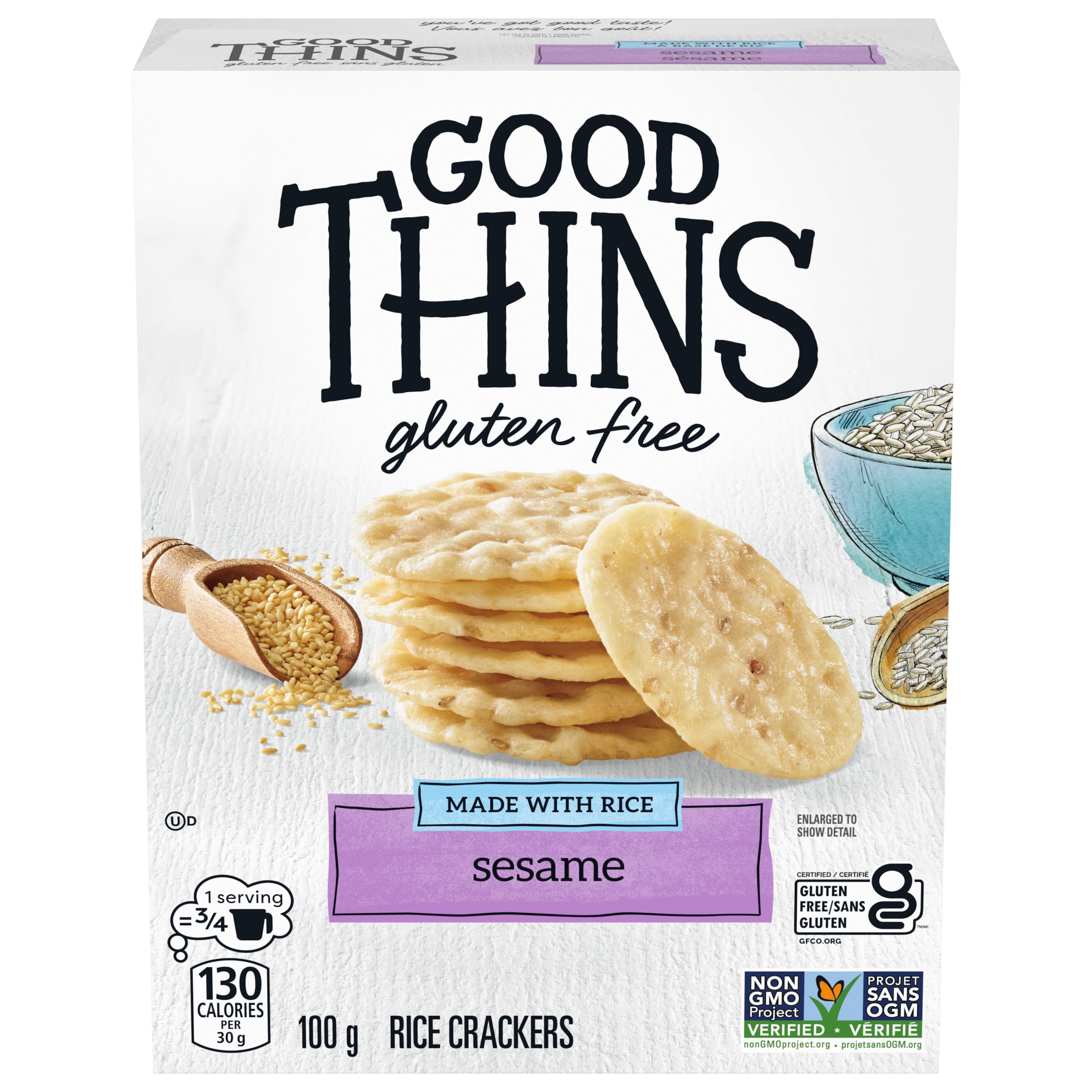 Good Thins Rice Sesame Crackers 100 G-0