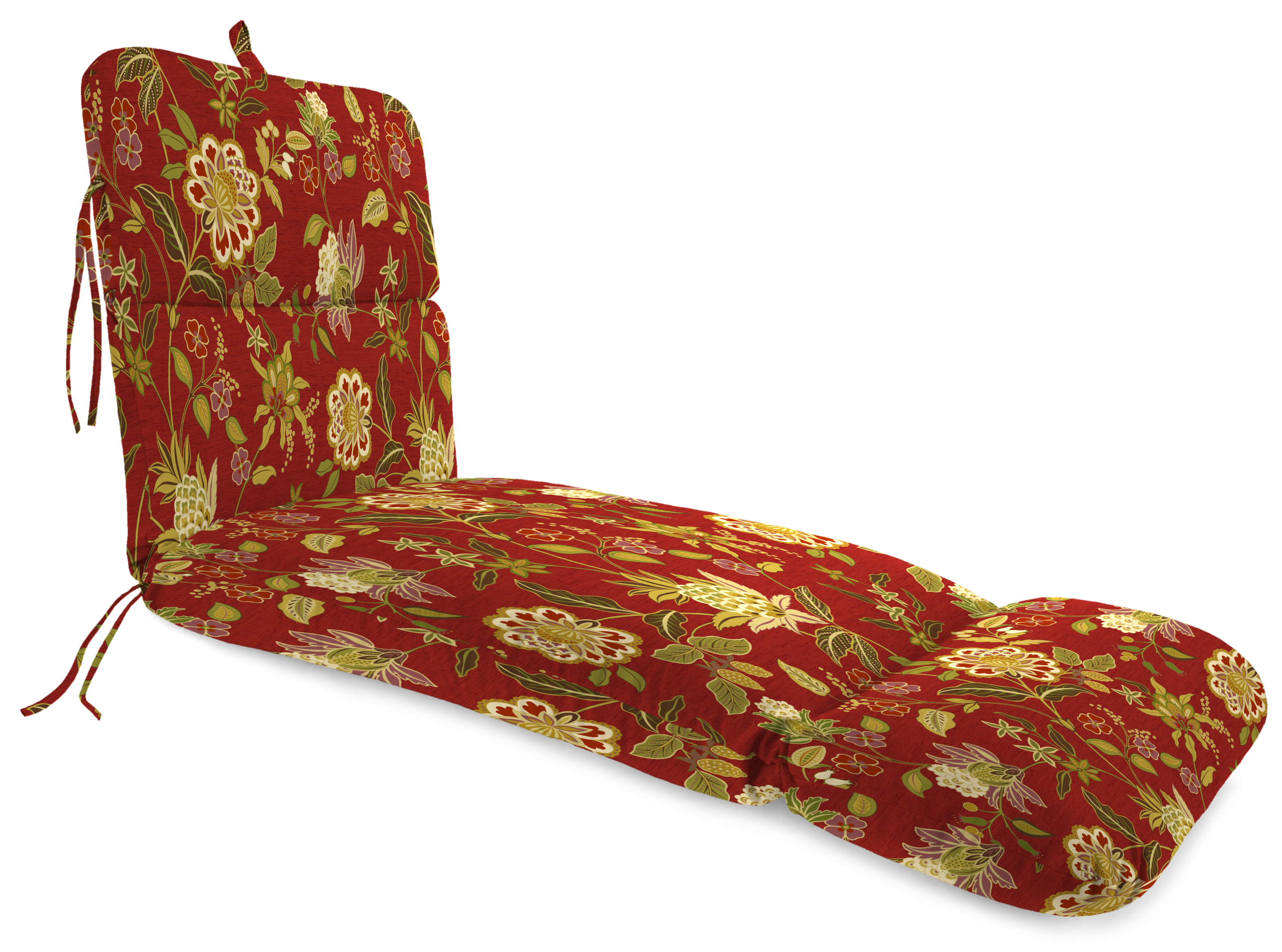 New Outdoor Patio Chaise Lounge Cushion with Ties and Loop 74" x 22", UV Treated - Picture 14 of 17