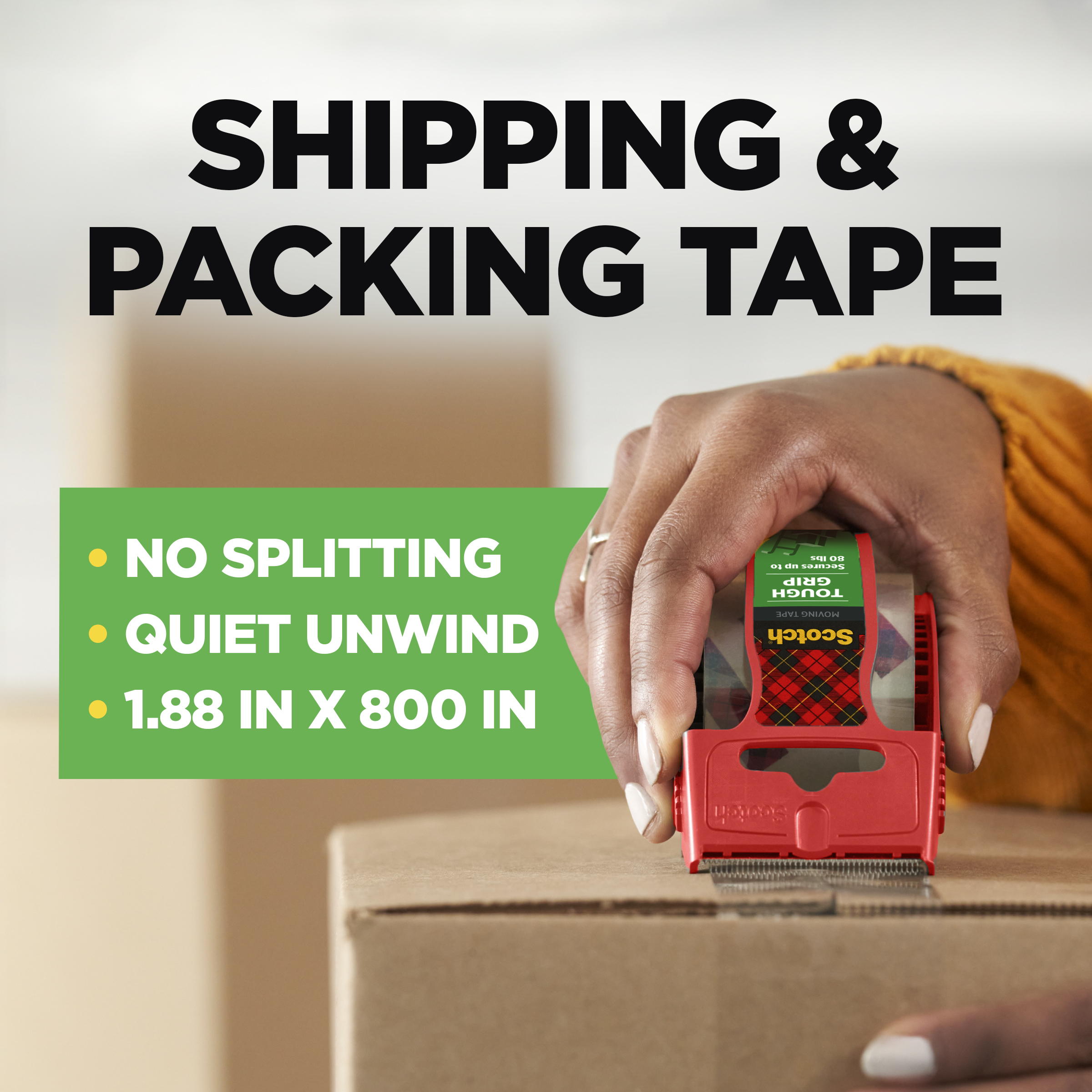 UPC 00076308909246 | Scotch® Tough Grip Moving Packaging Tape 150-6