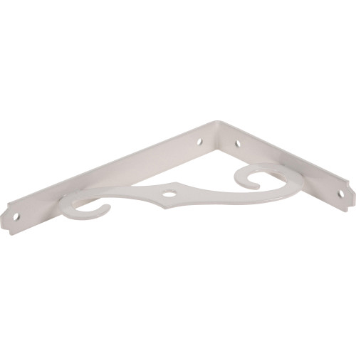 Hardware Essentials Ornamental Shelf Bracket Antique White (8" x 51/2")