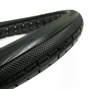 Full Profile Urethane Solid Non- Marking Tire with Slight Tread, Black, 24 x 1-3/8 Inch