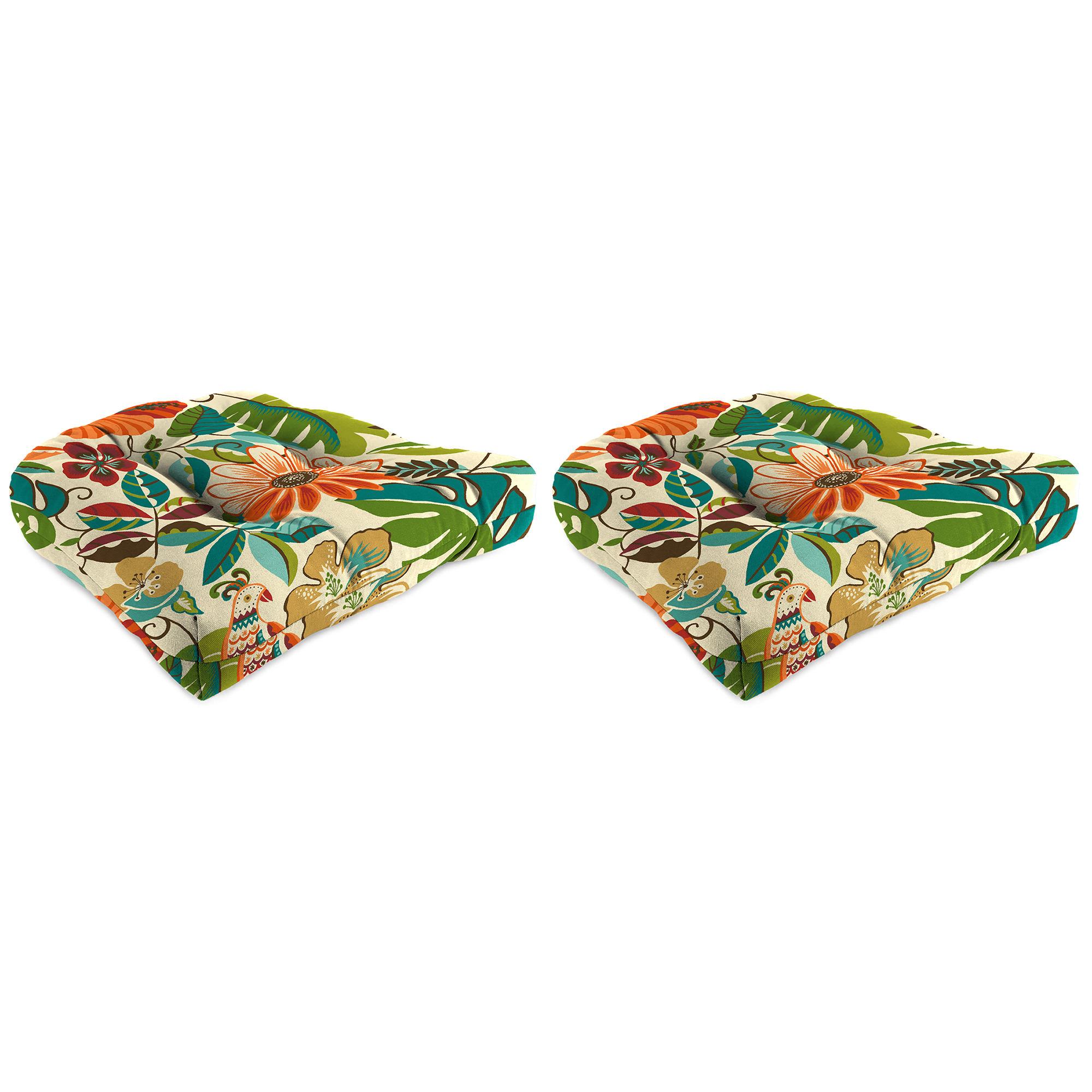 New Tufted Outdoor Patio Wicker Chair Seat Cushions 18", 2-Pack, Fade Resistant - Picture 5 of 23