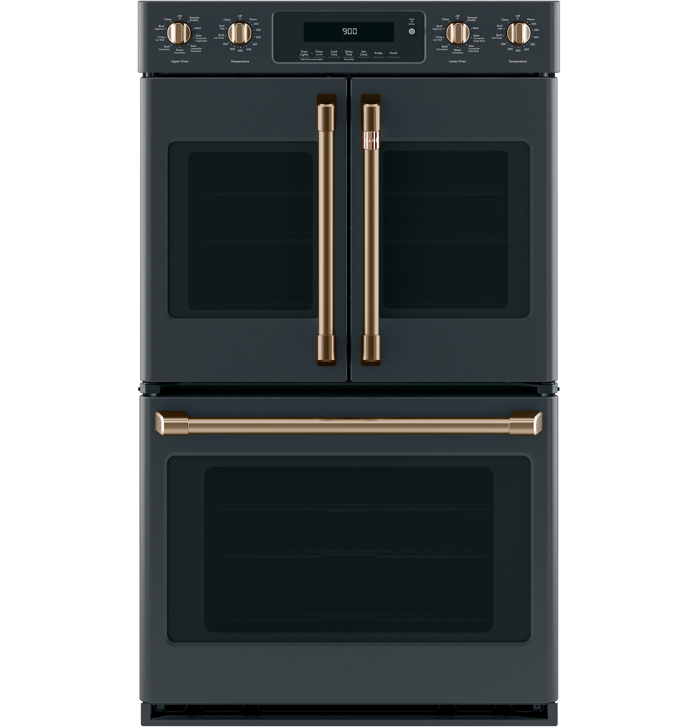 30" Width Hndl & Knob Kit for French-Dr Dbl Wall Ovens Brushed Bronze For use w/ Wall Ovens — Not Connectable view 3