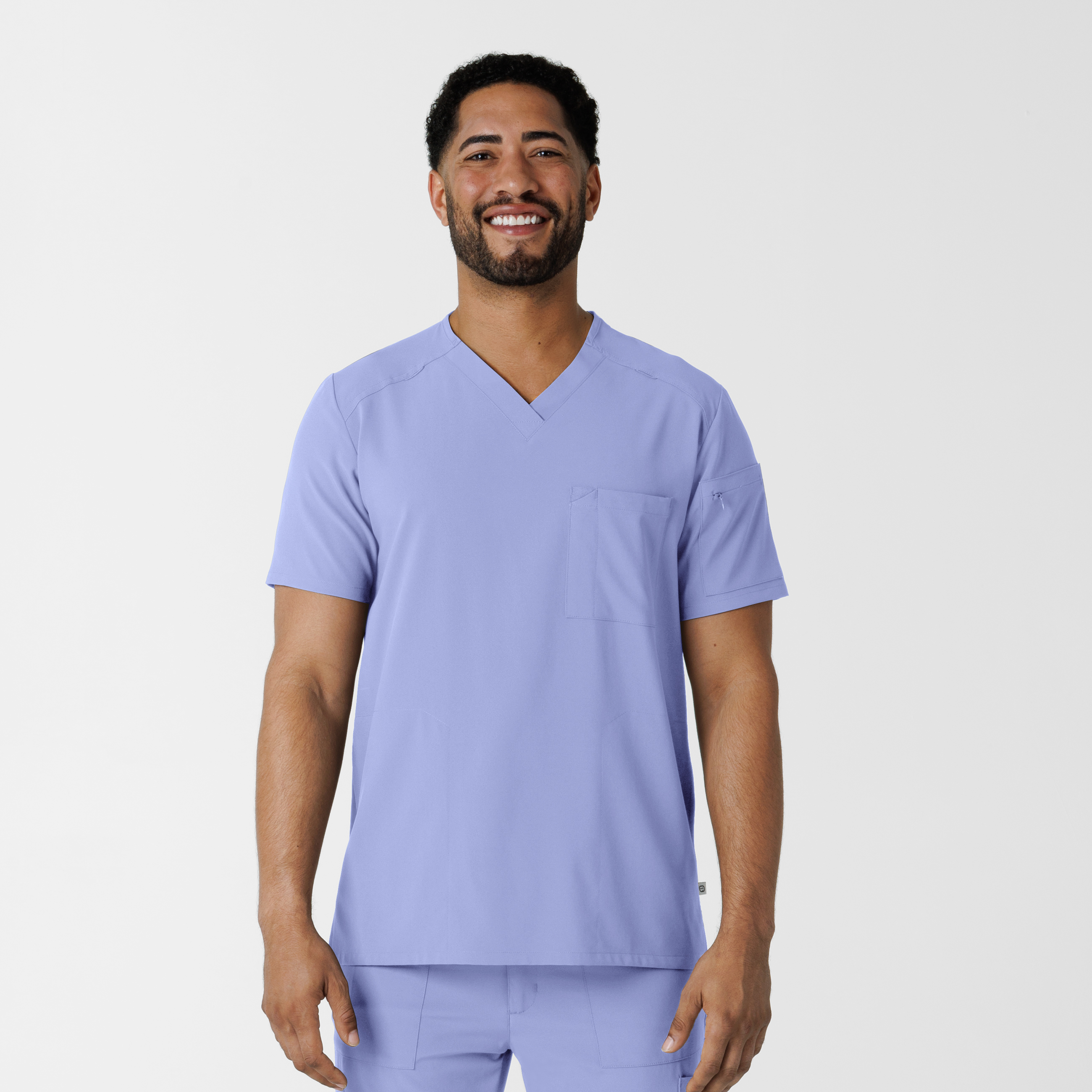 RENEW Men&#8216;s V-Neck 5 Pocket Scrub Top-Wonder Wink