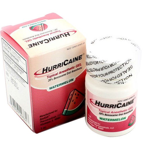 HurriCaine® Topical Anesthetic Gel 1 oz Jar, Watermelon
