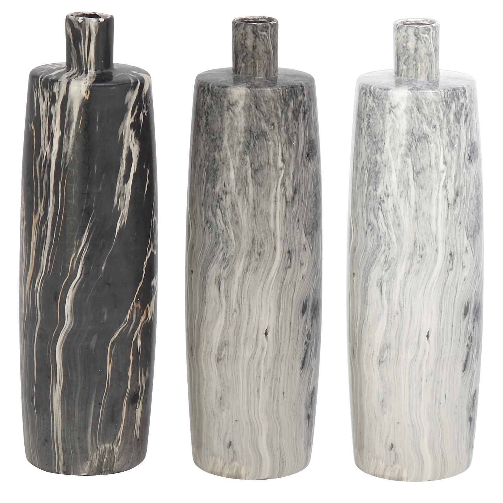 Ceramic  Vase, 3 Assorted 4"W, 13"H