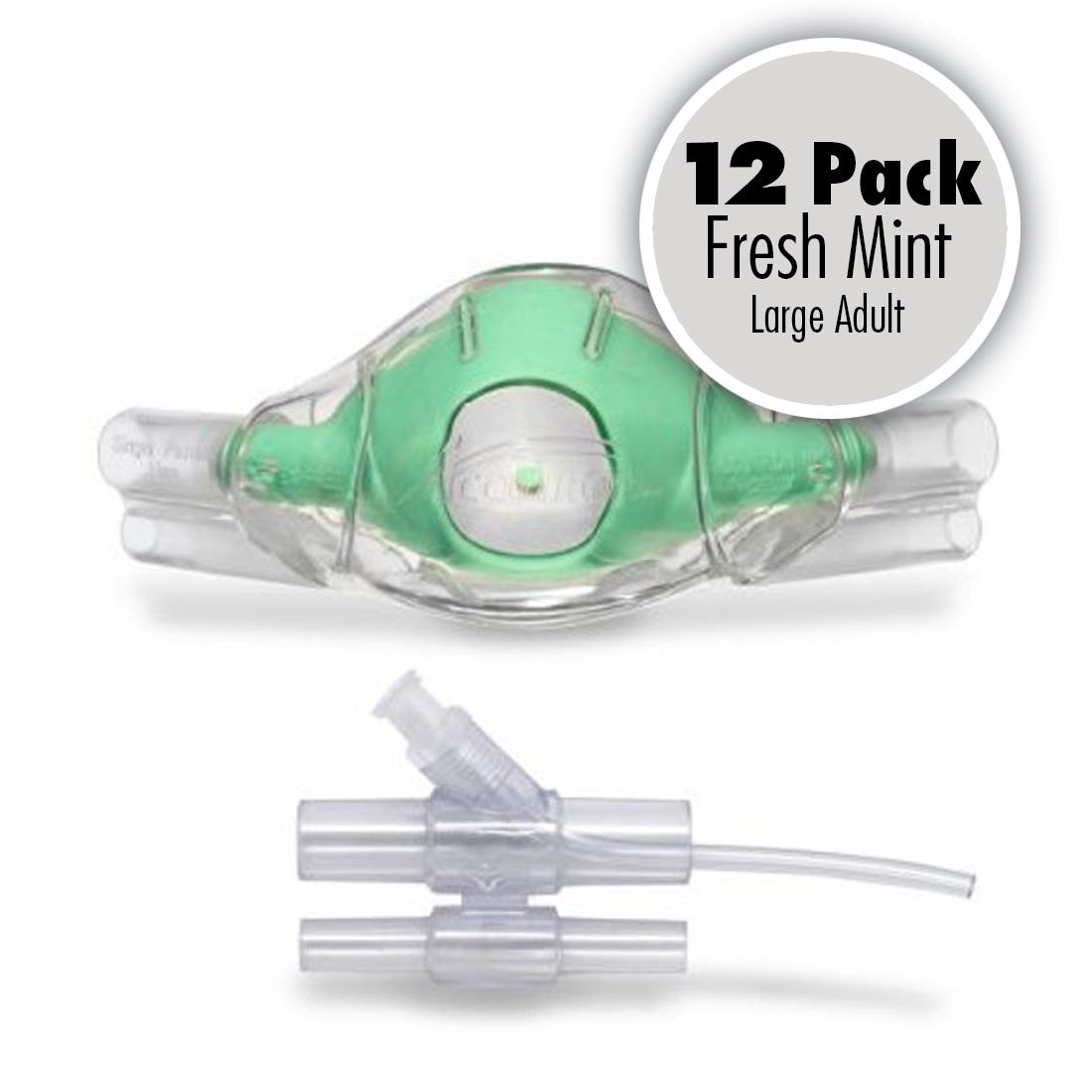 ClearView Nasal Hood with CO2 Adapter, Large Adult, Fresh Mint - 12/Box