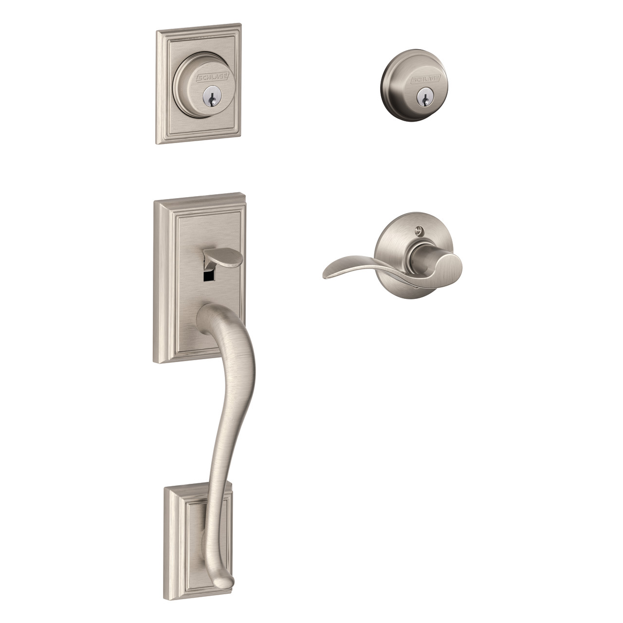 Double Cylinder Handleset and Accent Lever