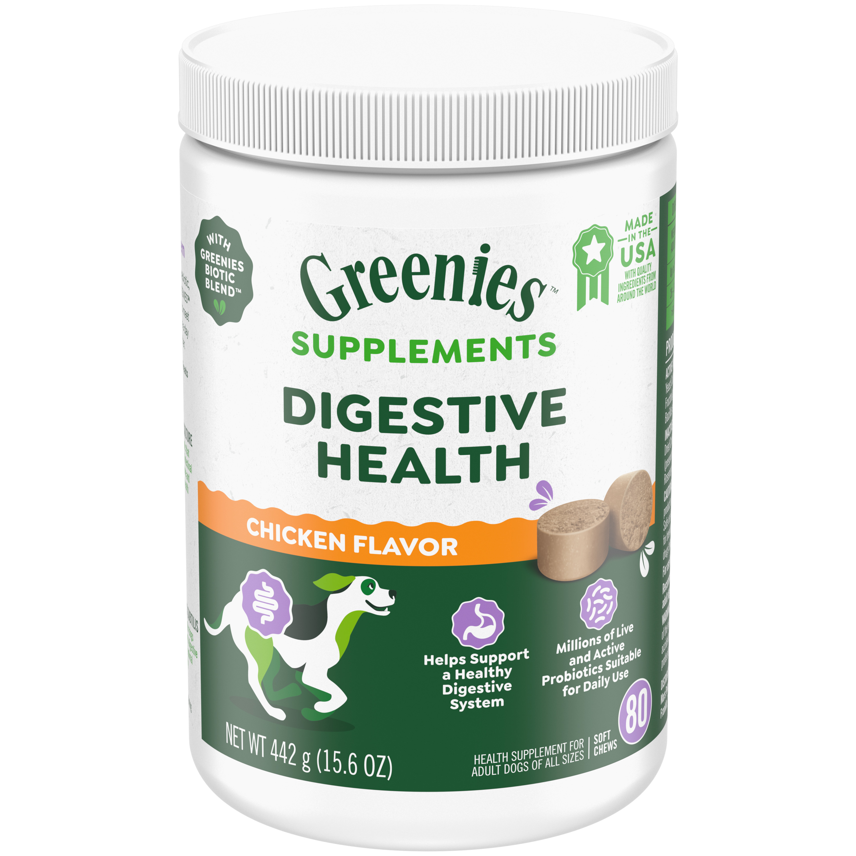 80ct Greenies Dog Digestive Supplement - Supplements