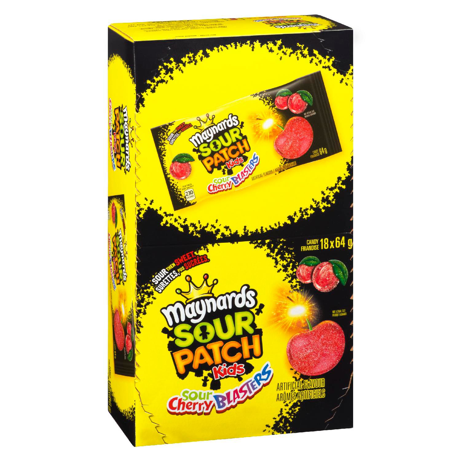 Maynards Sour Cherry Blasters Candy, 64 Grams (Pack of 18)-thumbnail-3