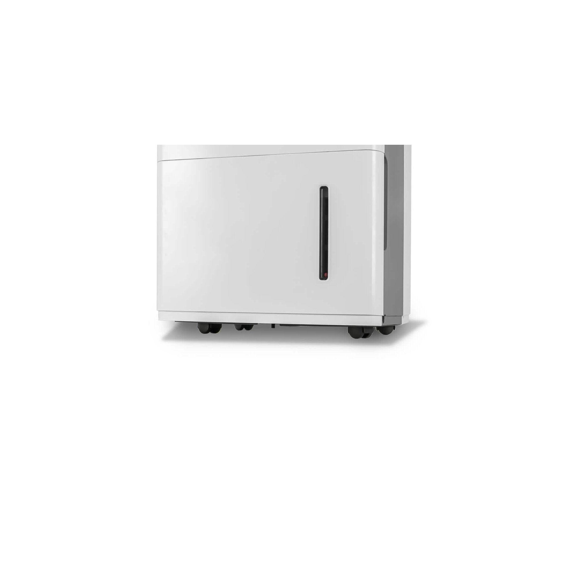 Close-up of the base of the Portable Dehumidifier on a  white background.