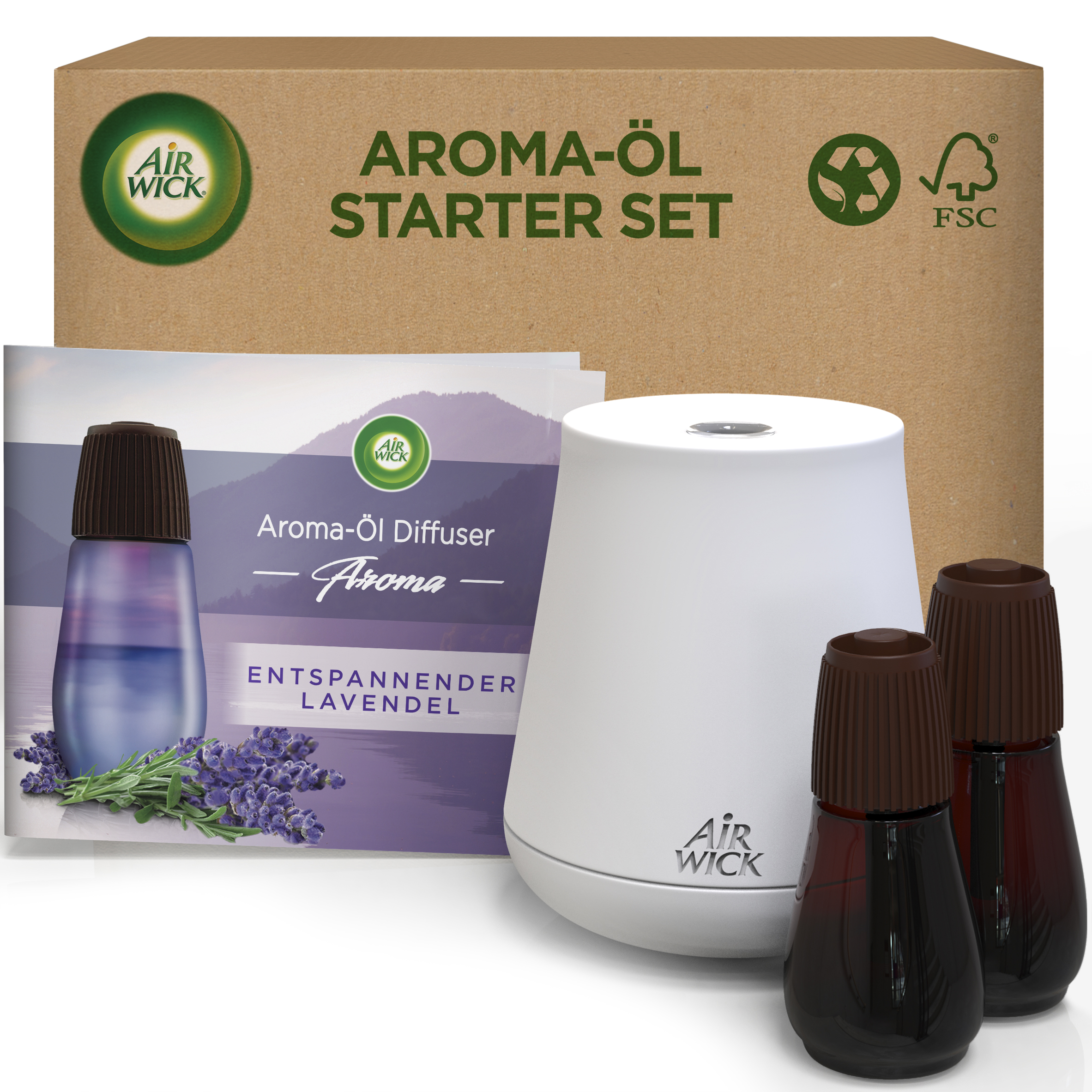 Air Wick Aroma-Öl Diffuser eCom Starter-Set Entspannender Lavendel