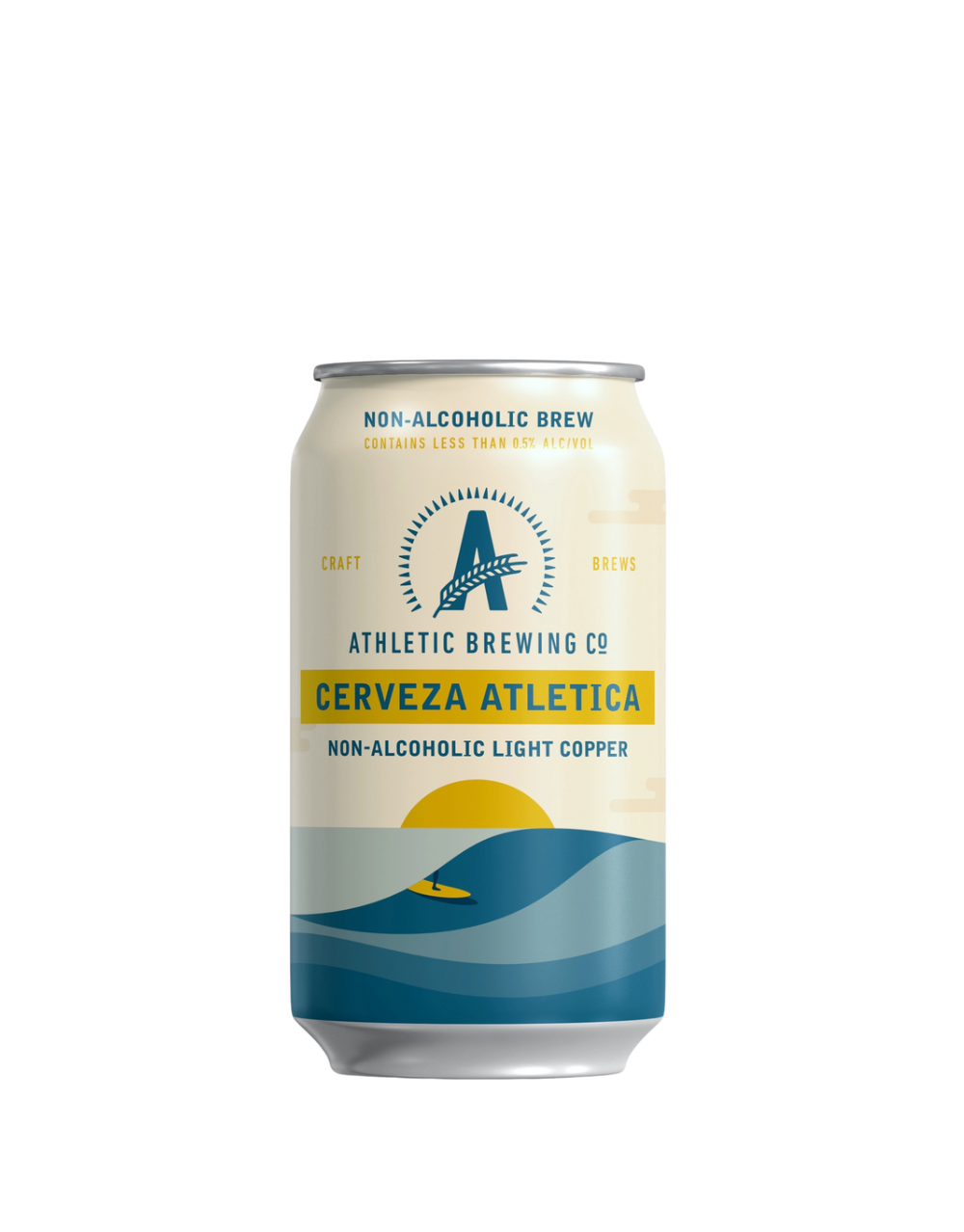 ATHLETIC BREWING CERVEZA ATLETICA NON ALCOHOLIC LIGHT COPPER