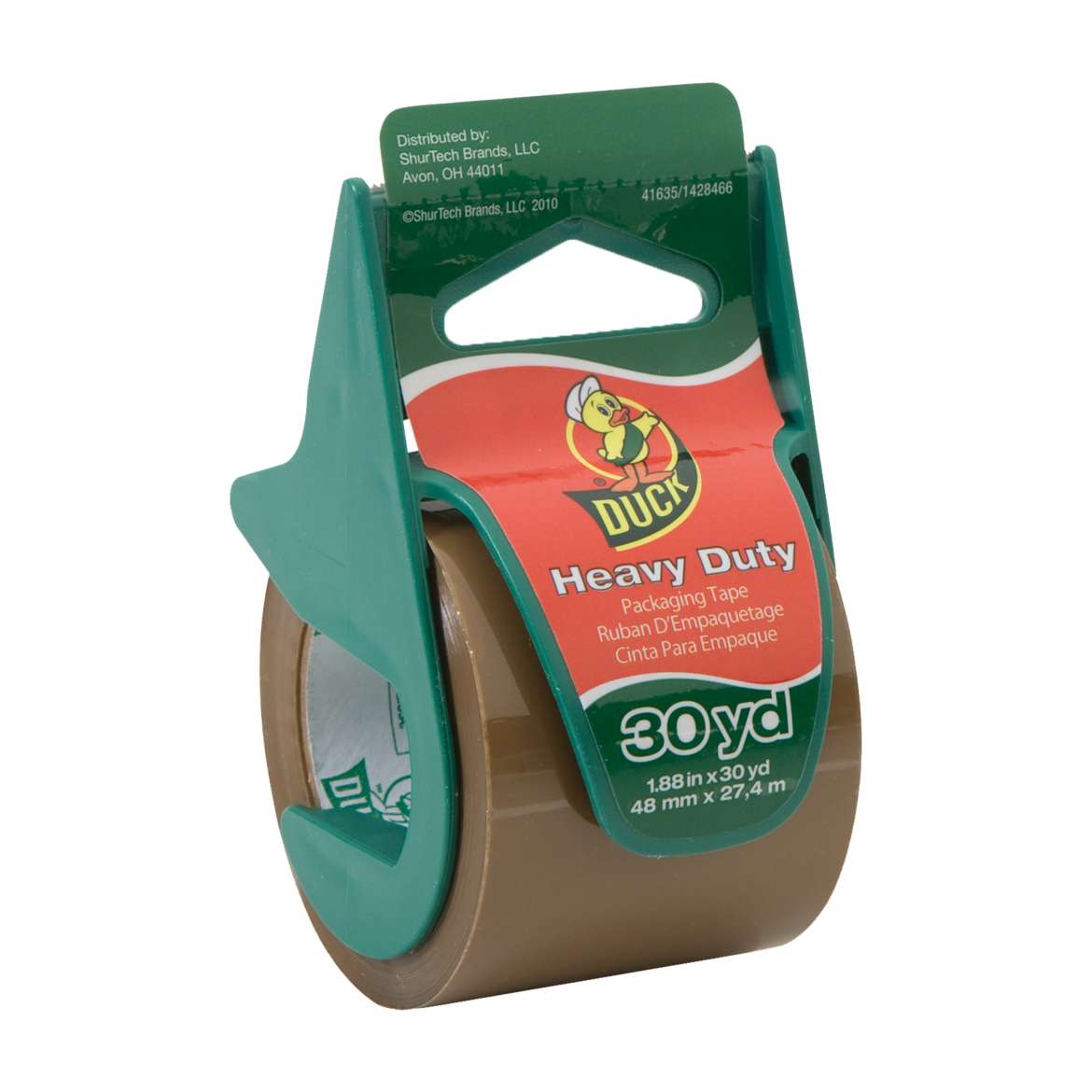 Duck® Brand Heavy Duty Packaging Tape with Dispenser - Tan, 1.88 in. x 30 yd. Image