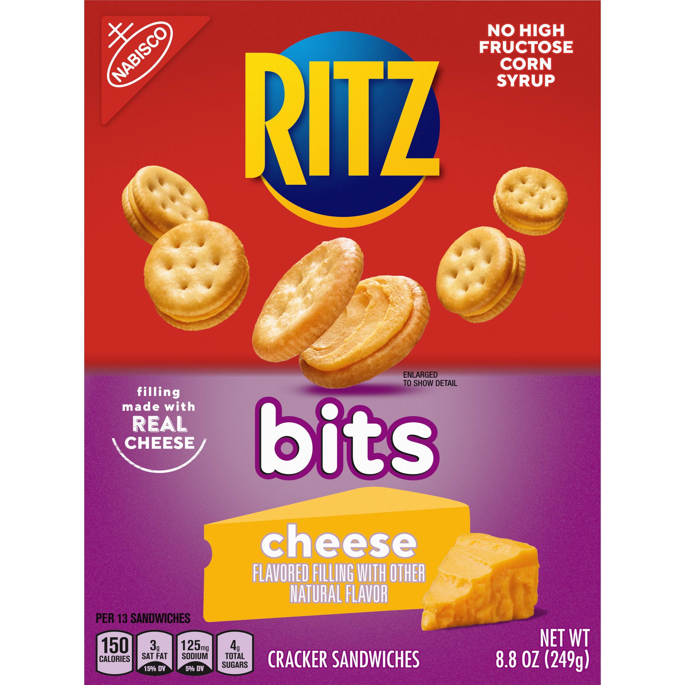 RITZ Bits Cheese Sandwich Crackers, 8.8 oz-thumbnail-1