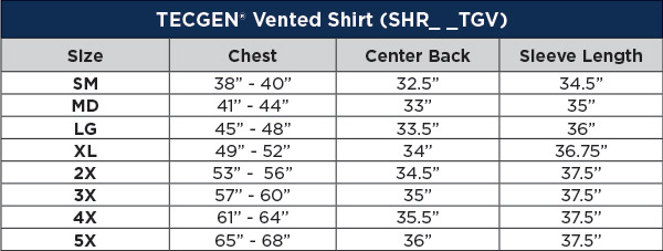 Sizing Chart