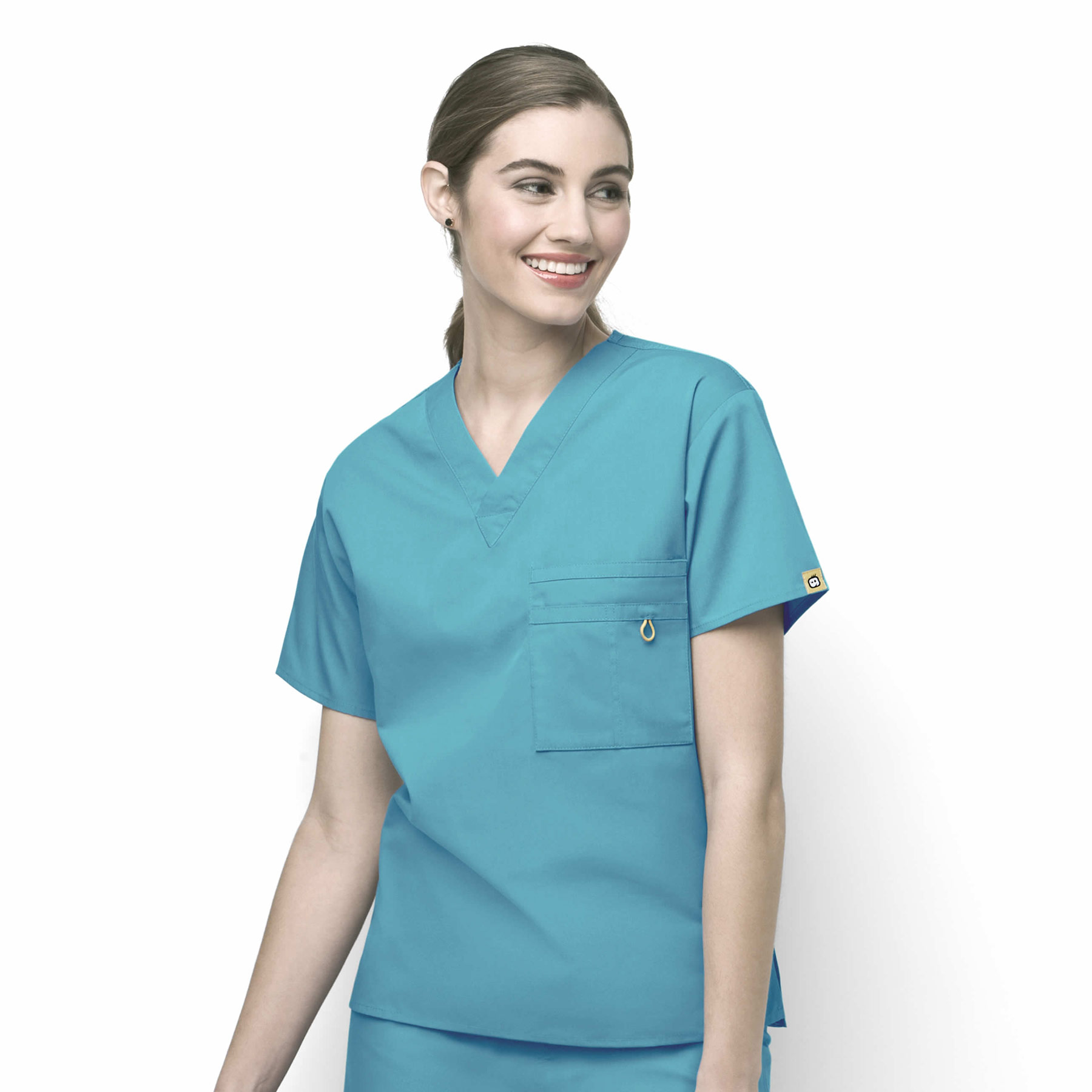 Origins Alpha&#45;Unisex V&#45;Neck Scrub Top-Wonder Wink