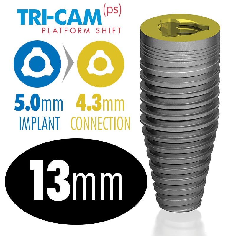 infinity TRI-CAM Platform Shift Implant 5.0 x 13mm, 4.3mm Platform