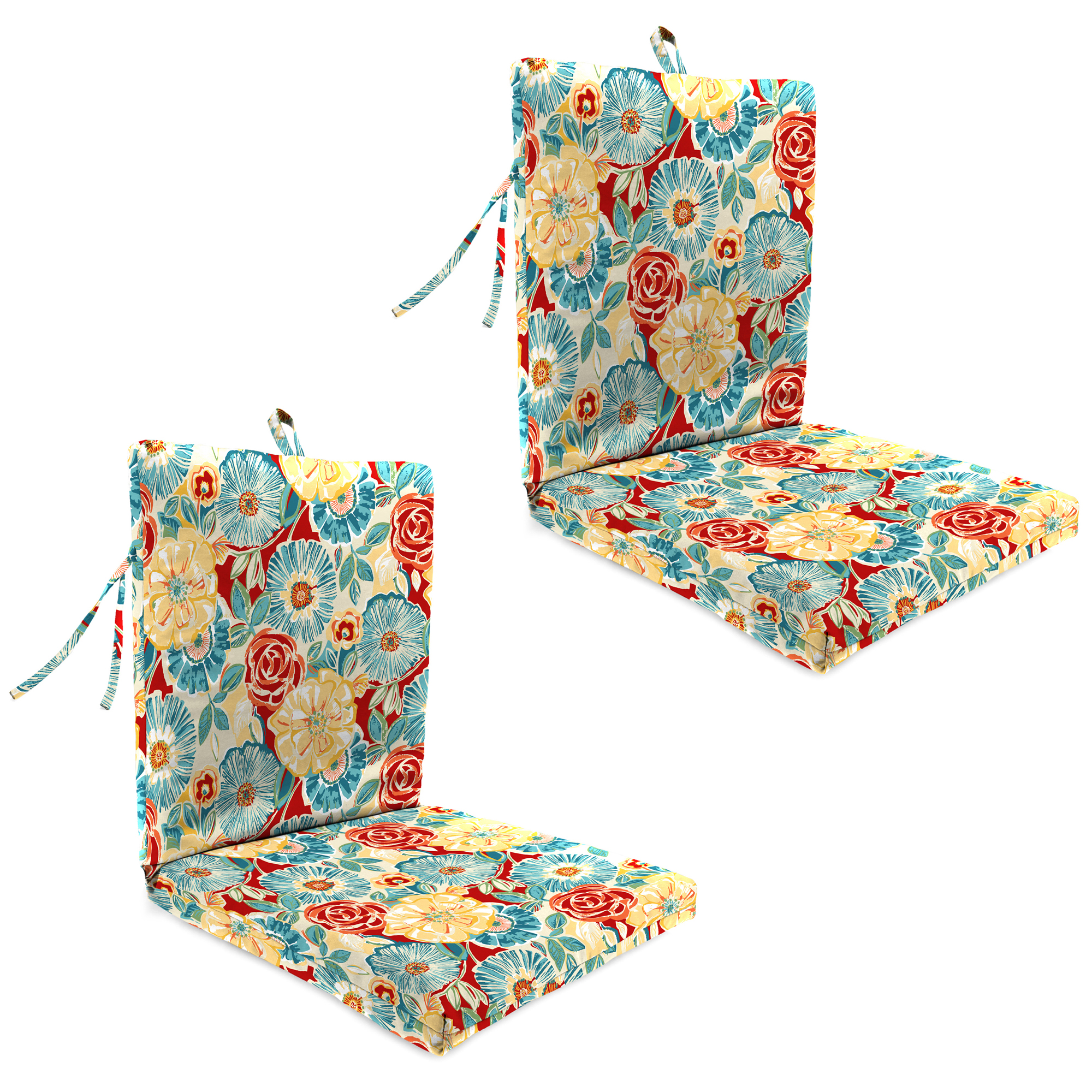 Nuevos Cojines para Silla de Exterior con Lazos y Lazo 21" x 38", Paquete de 2, Resistente a la Desvanecimiento - Imagen 8 de 8