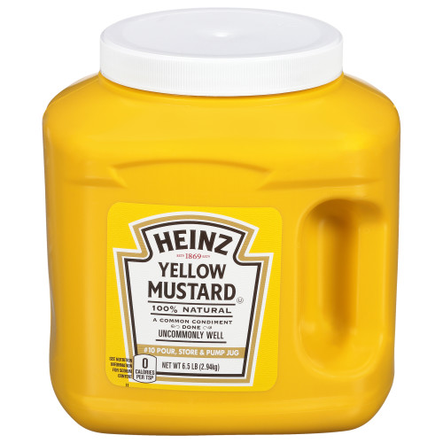 HEINZ Bulk Yellow Mustard Jug, 104 oz. Container (Pack of 6) 