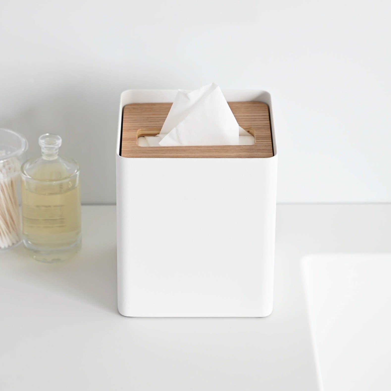 Tissue Case Square : Stylish Wooden Lid