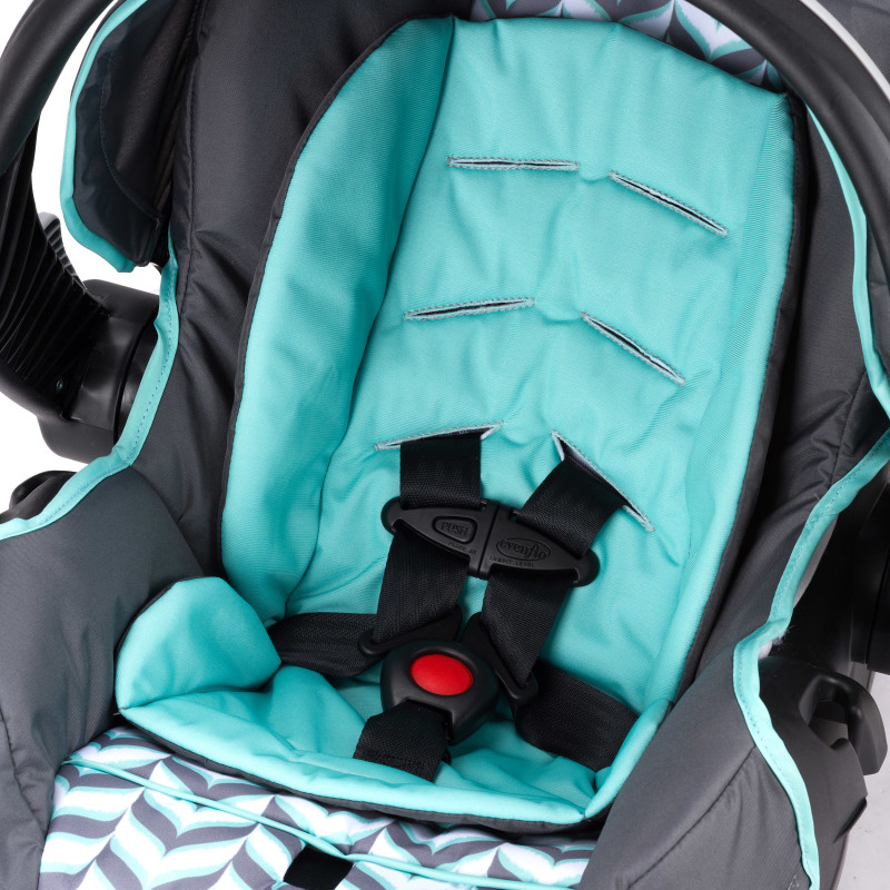 Vive™ Travel System with Embrace Infant Car Seat (Spearmint Spree) Lifestyle Photo Vive™ Travel System with Embrace Infant Car Seat (Spearmint Spree) Lifestyle Photo