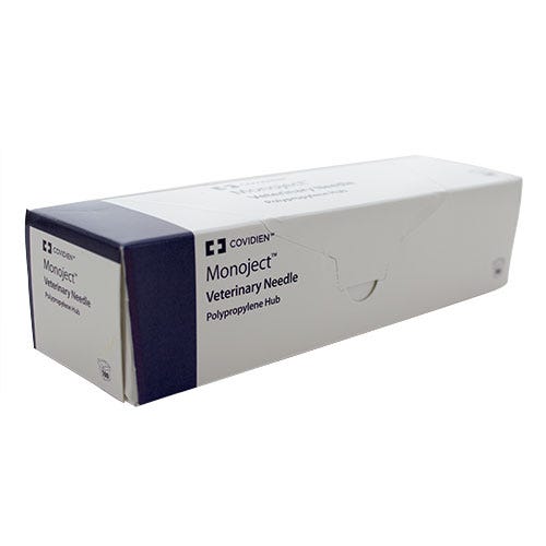 Monoject™ Veterinary Needles with Polypropylene Hub, 25 G x 5/8" - 100/Box