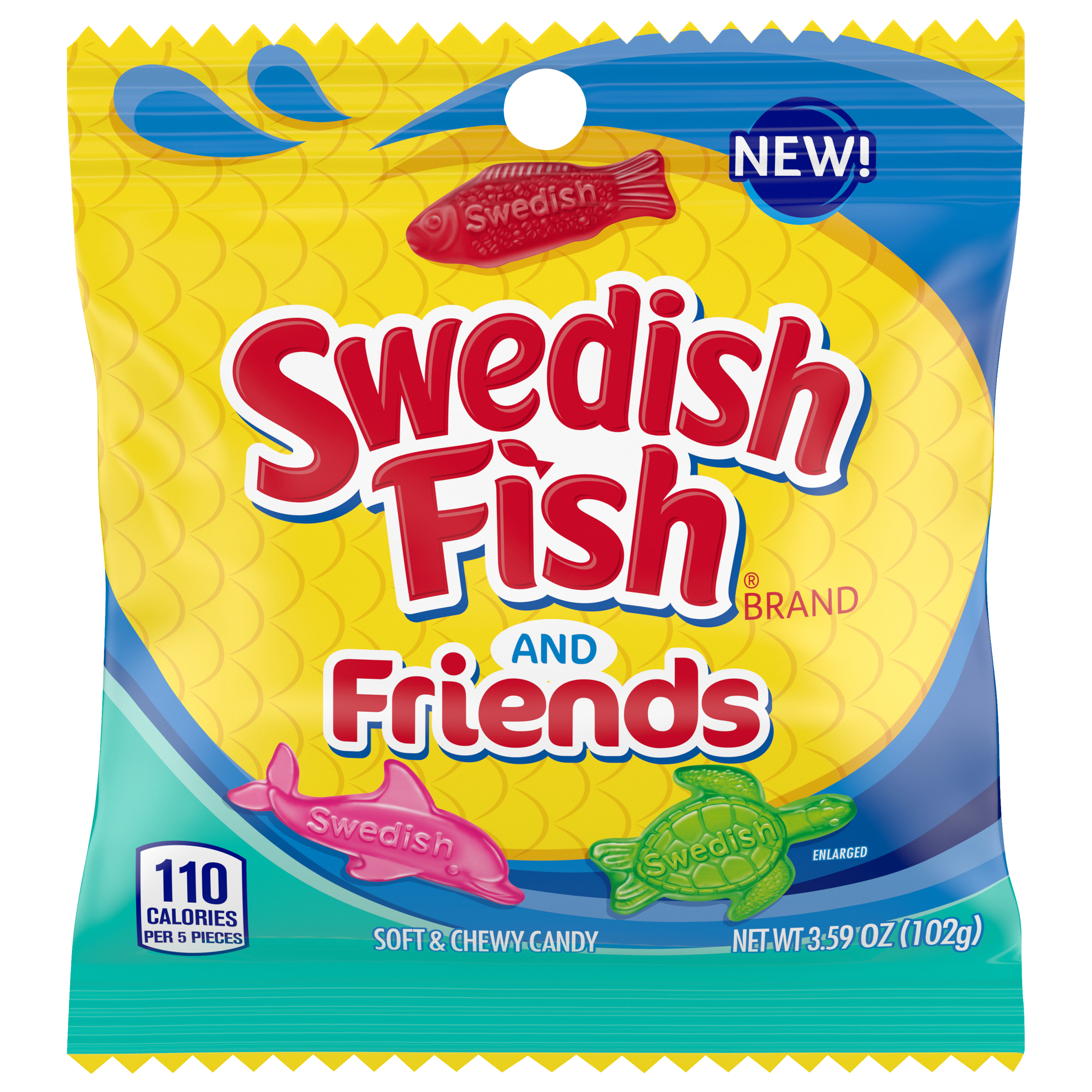 SWEDISH FISH Swedish Fish And Friends Strawberry Watermelon Soft Candy 0.22 LB