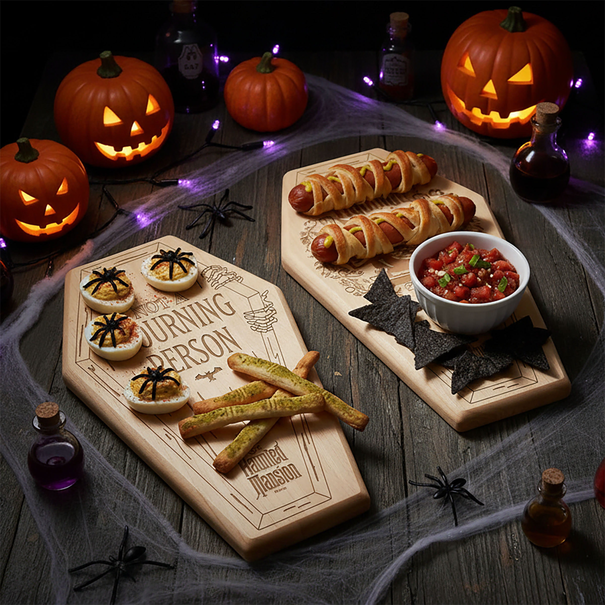 Haunted Mansion Not A Mourning Person - Coffin Serving Board