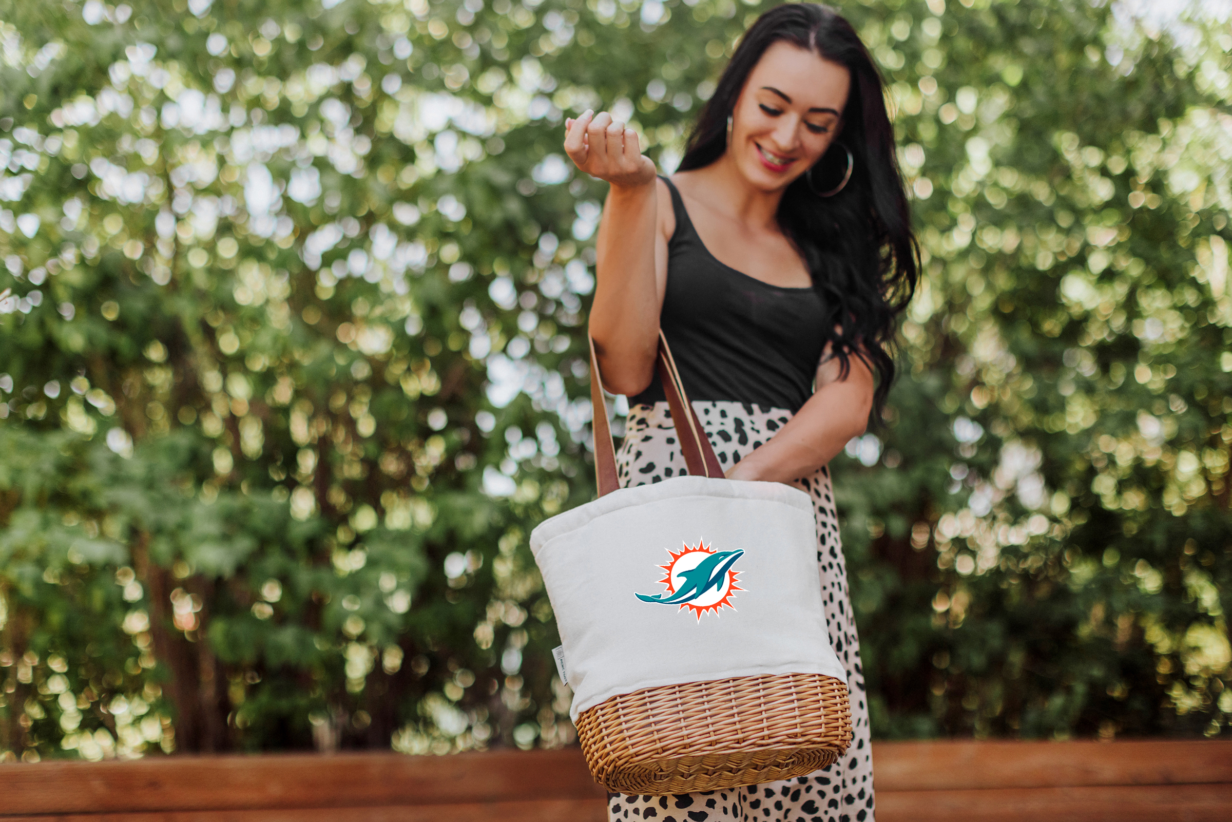 Miami Dolphins - Pico Willow and Canvas Lunch Basket