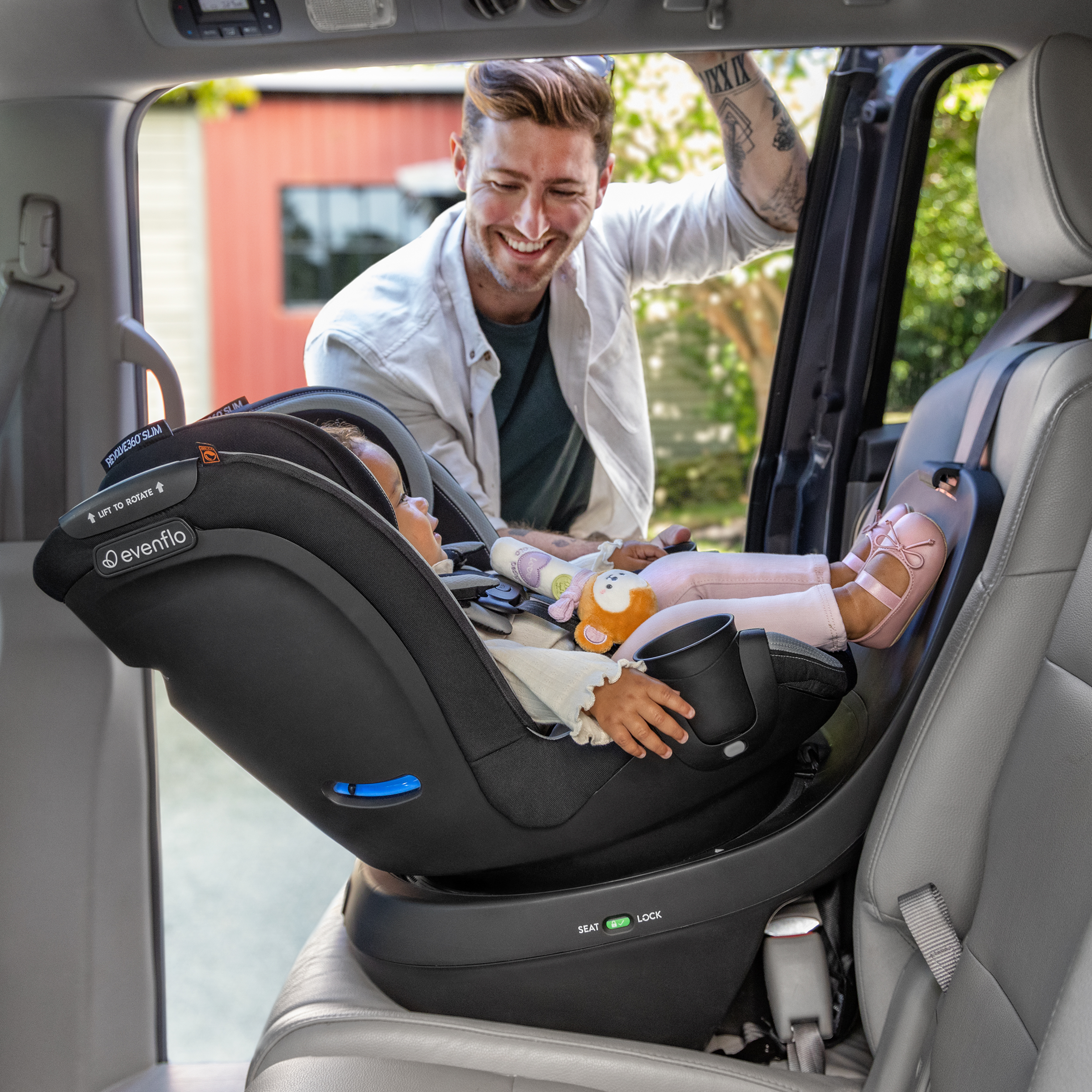 Revolve360 Slim 2-in-1 Rotational Car Seat with Quick Clean Cover