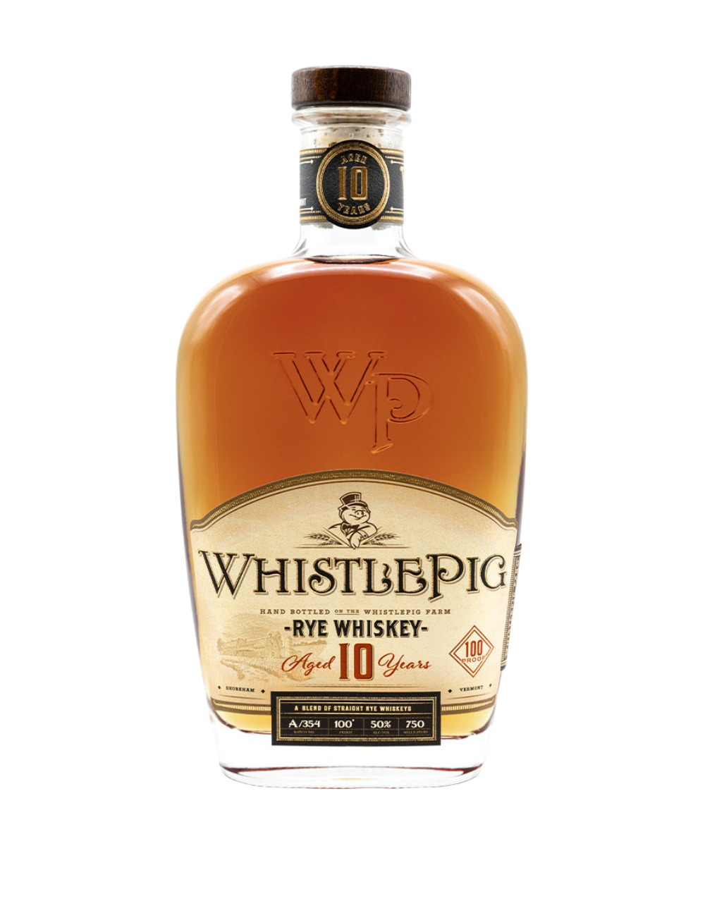 WHISTLEPIG 10 YEAR 100 PROOF RYE WHISKEY