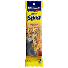 Image of Vitakraft Crunch Sticks Parrot Treat Apple & Honey Flavor– 2 Sticks