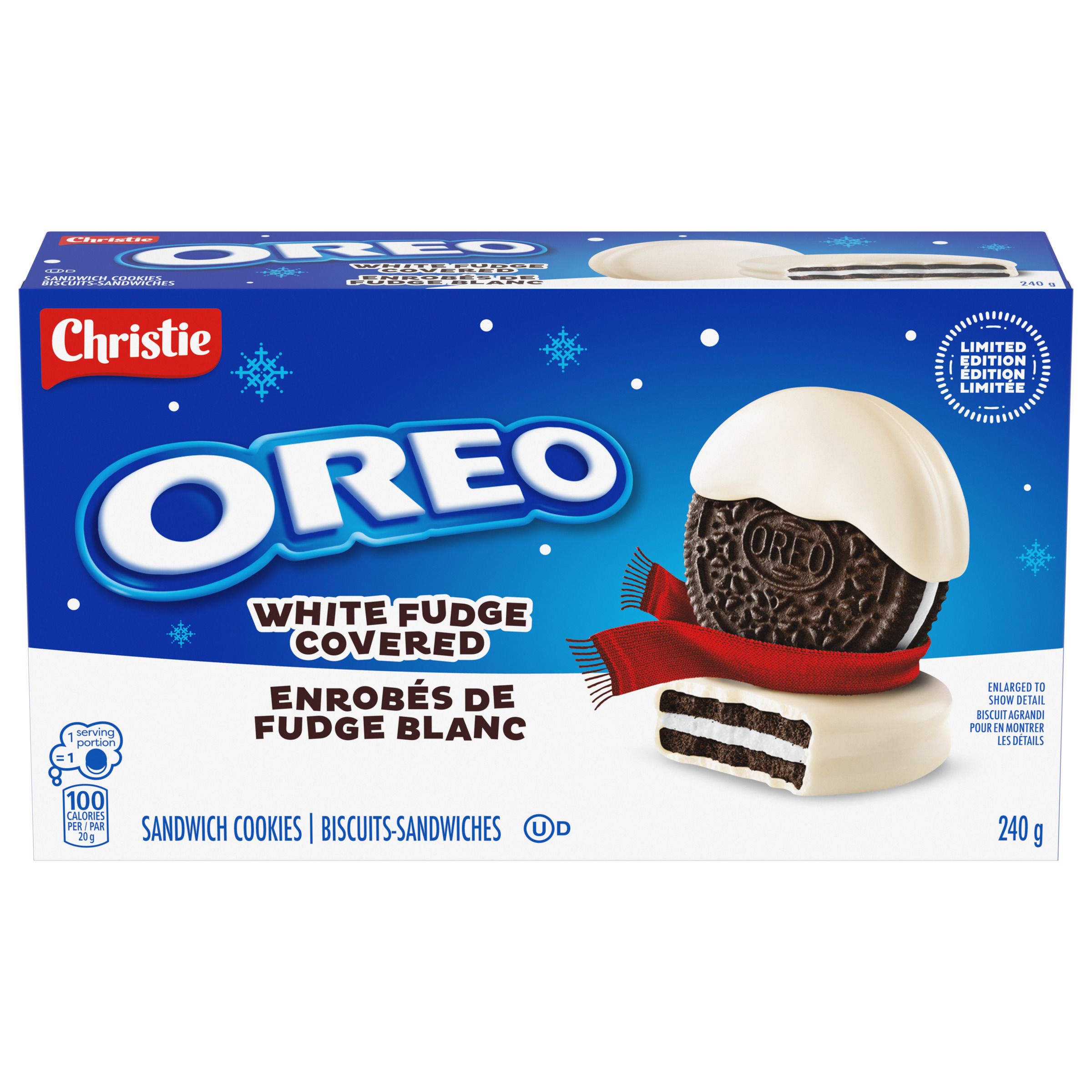 Oreo White Fudge Covered Cookies 240 G-thumbnail-2