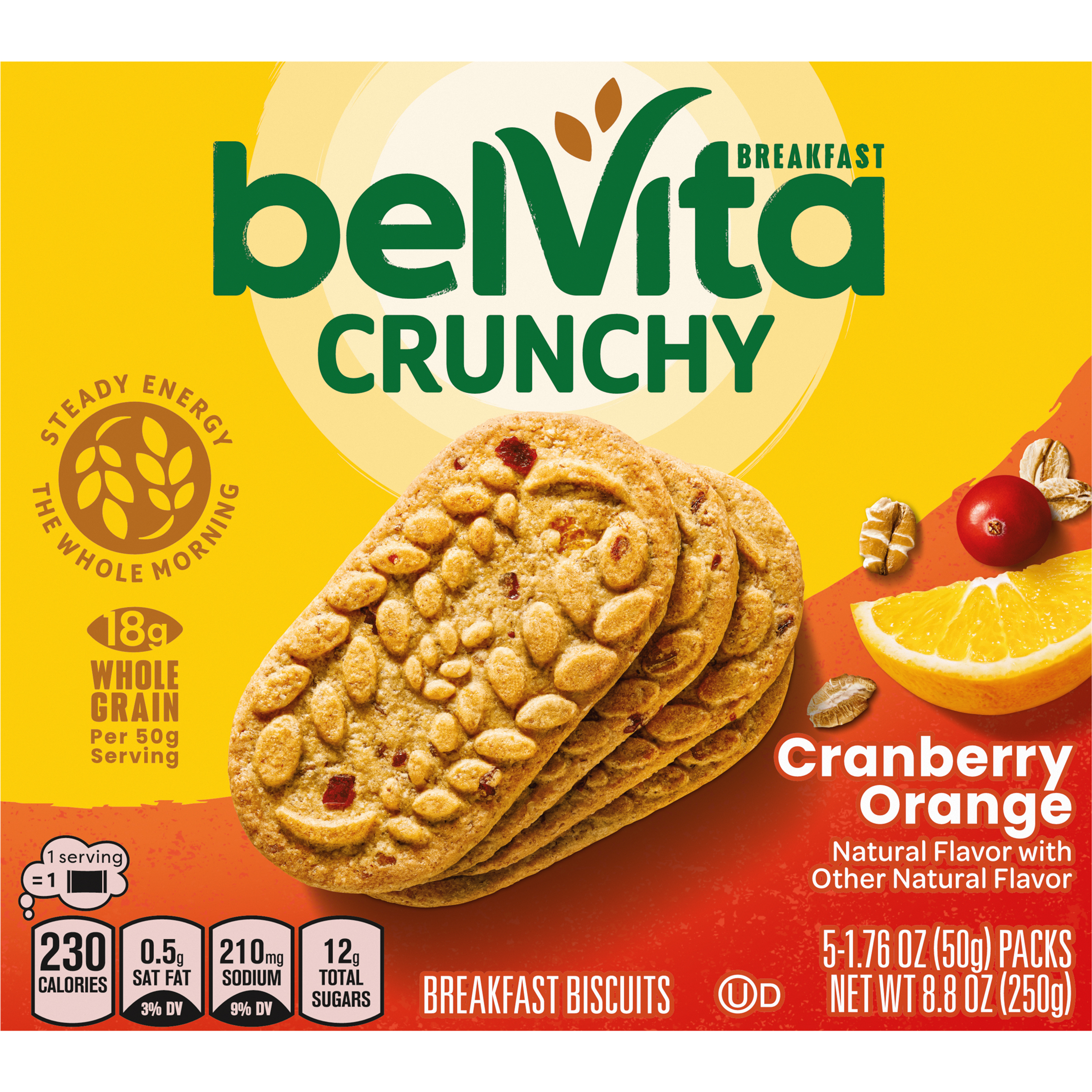 BELVITA Crunchy Cranberry Orange Breakfast Biscuits 8.8 OZ-2