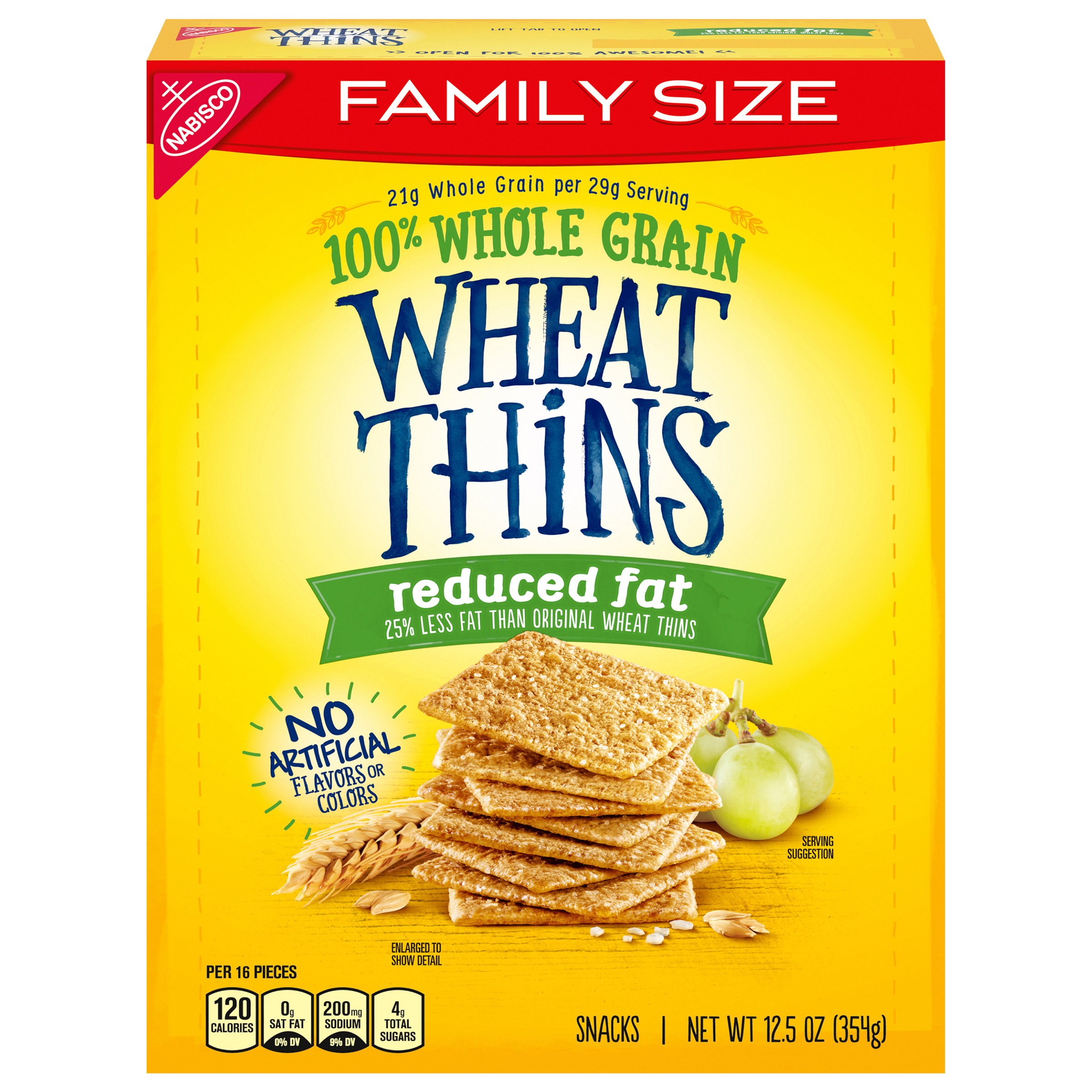 Wheat Thins Reduced Fat Whole Grain Wheat Crackers, Family Size, 12.5 oz-0
