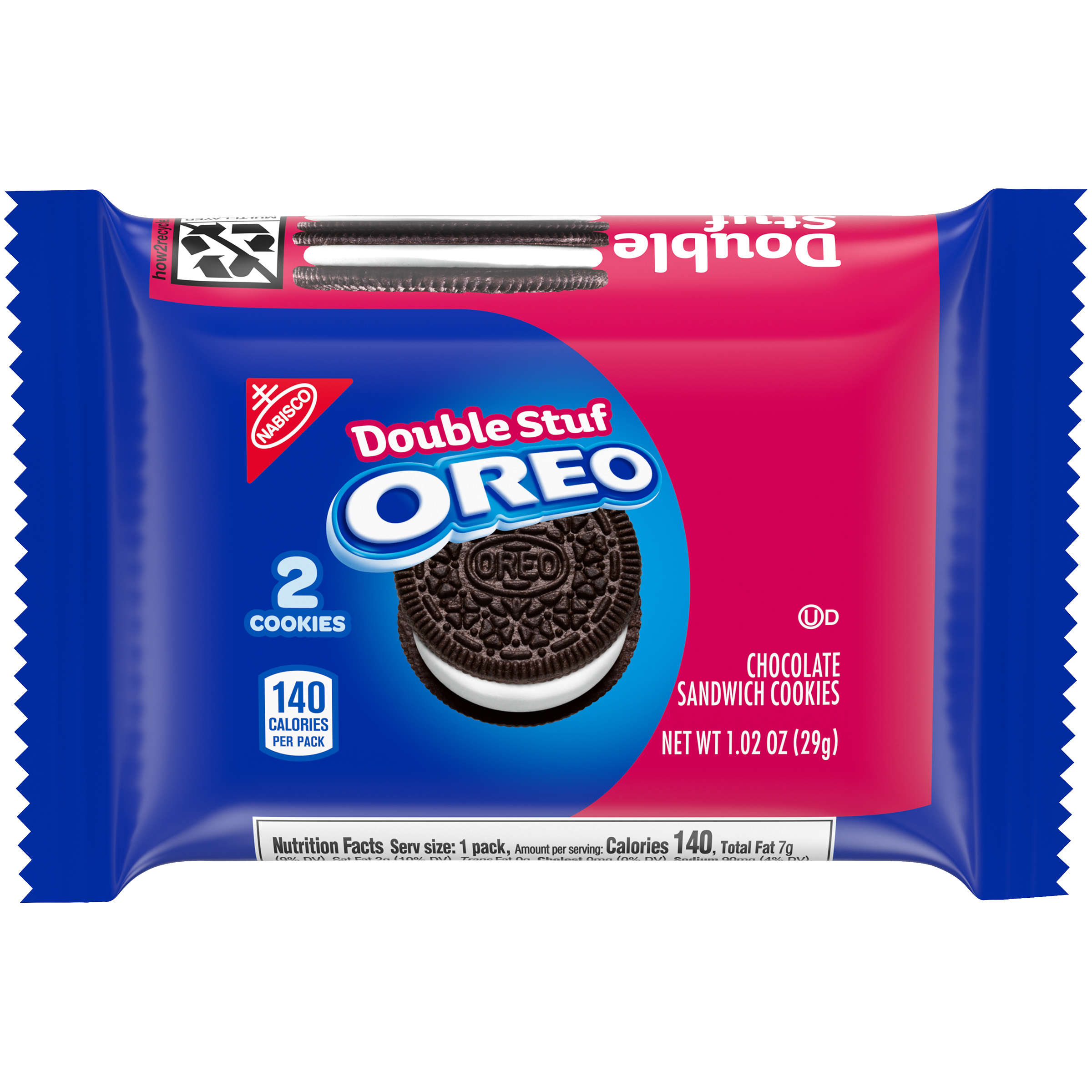 OREO Double Stuf Chocolate Sandwich Cookies, 1.02 oz Pack-thumbnail-0