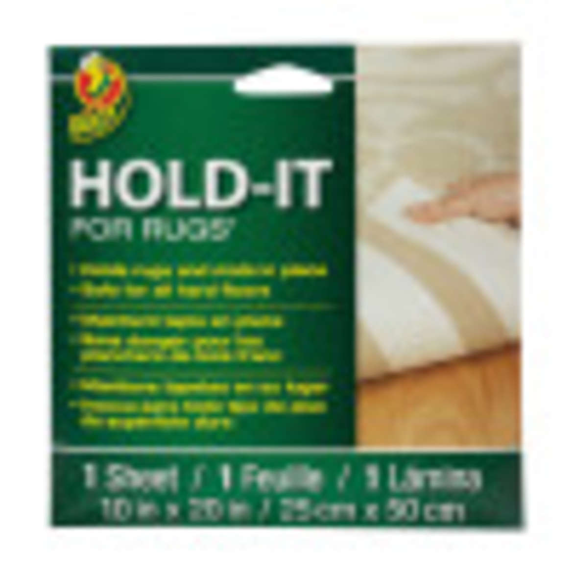 Duck® Brand Hold-It For Rugs™ - White, 10 in. x 20 in. Image