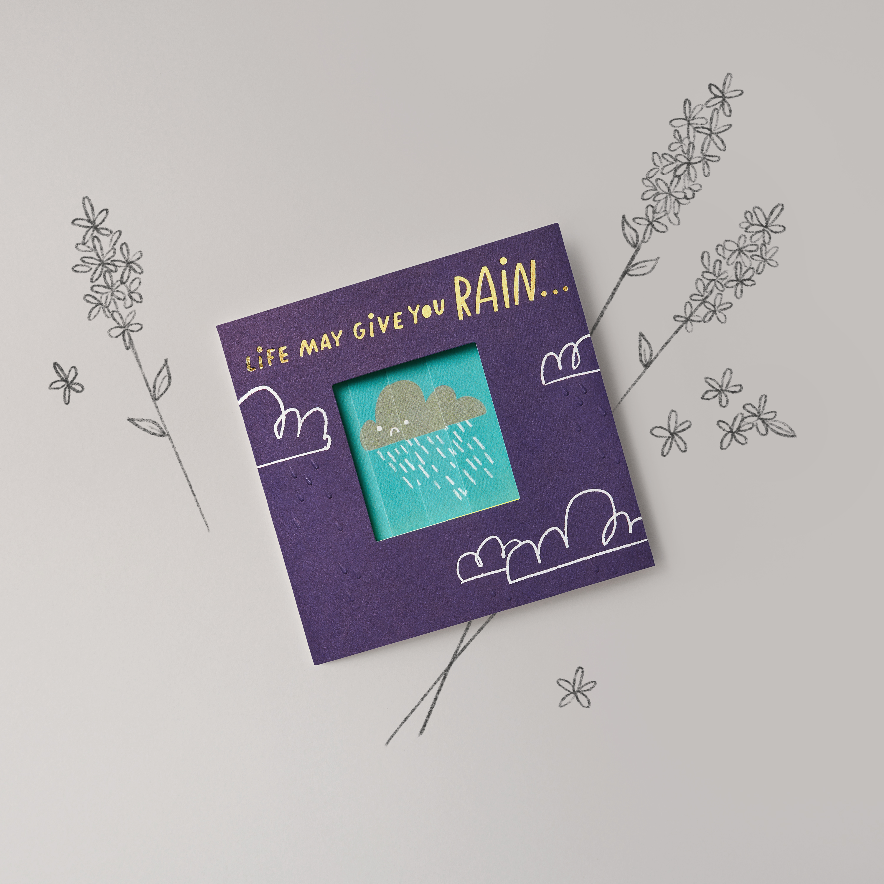 Rain Greeting Card - Support, Thinking of You, Encouragement image