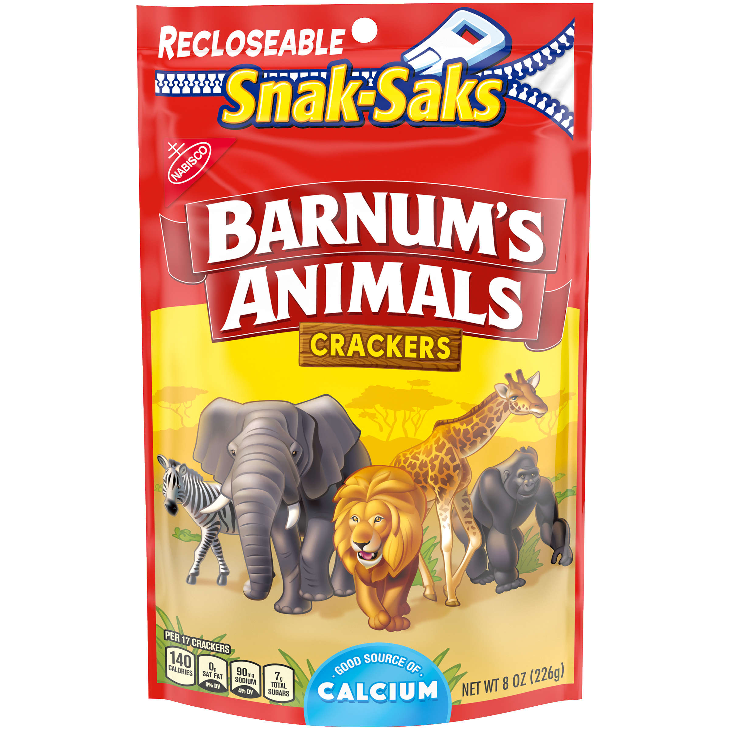 Barnum's Original Animal Crackers, Snak-Sak, 8 oz