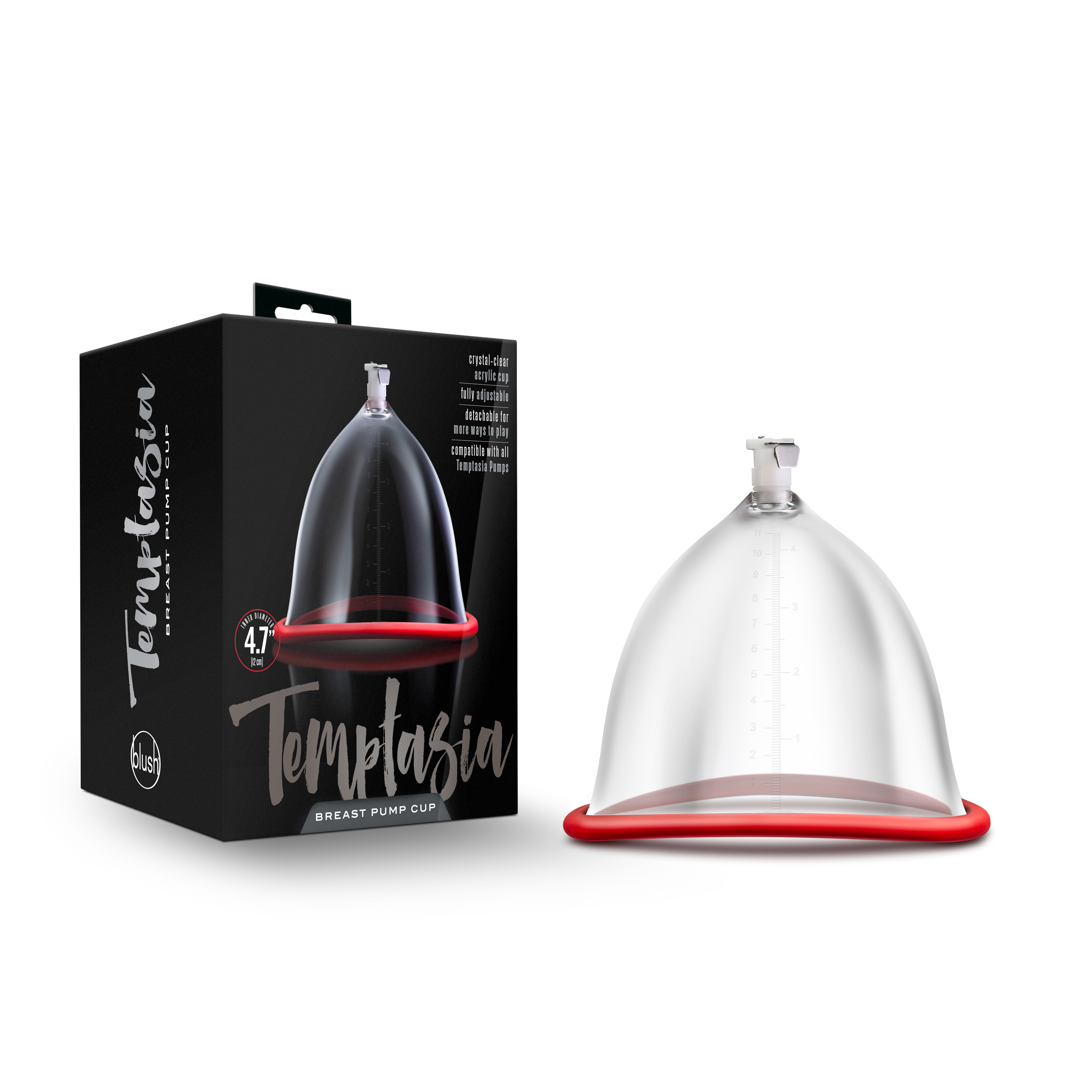 Blush Temptasia Breast Cup Clear Pump