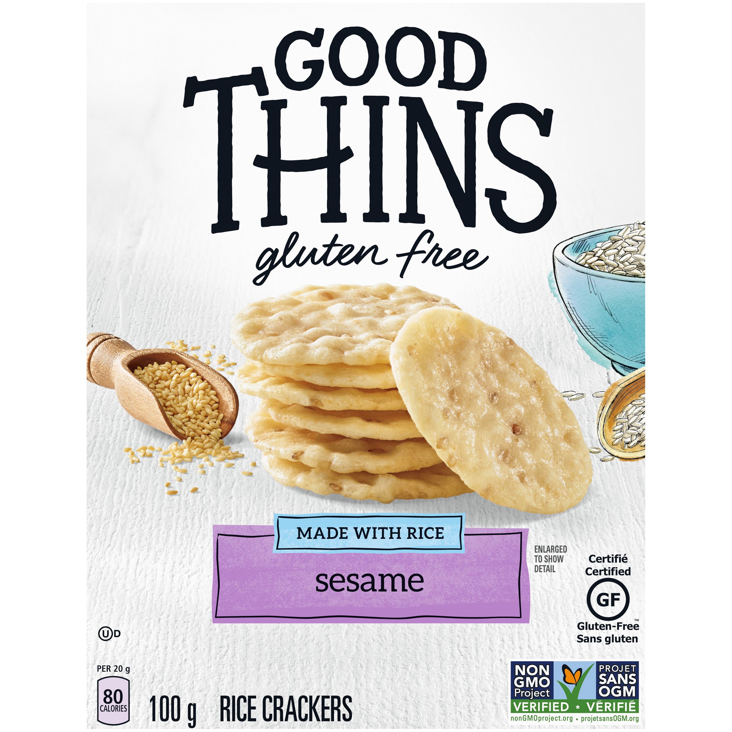 Good Thins Rice Sesame Crackers 100 G