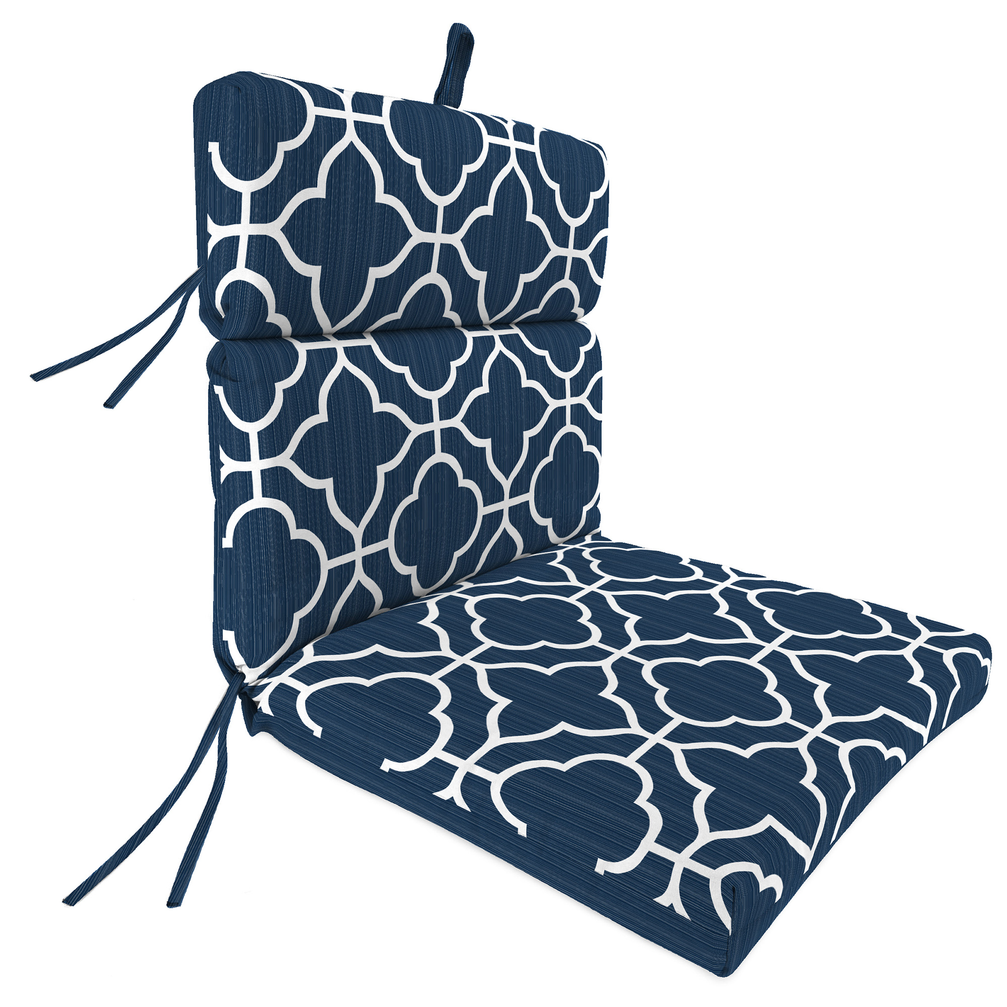 New Outdoor Dining Lounge Chair Cushion with Ties and Loop 22" x 44", UV Treated - Picture 11 of 19