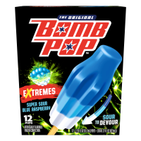 Extremes Super Sour Blue Raspberry Ice Pops, 12 Pack