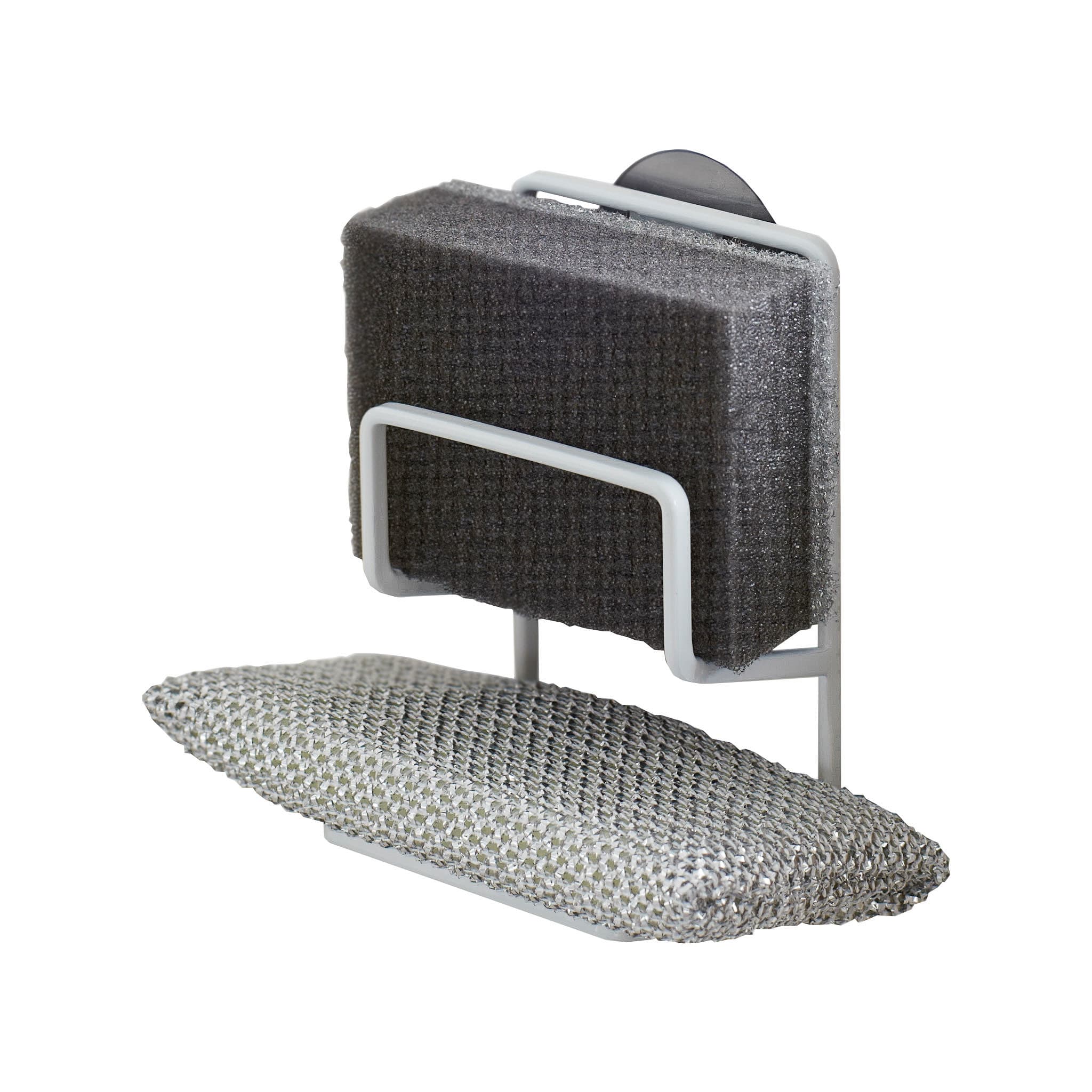 Double Sponge Holder with Suction Cup : Two-Level Storage
