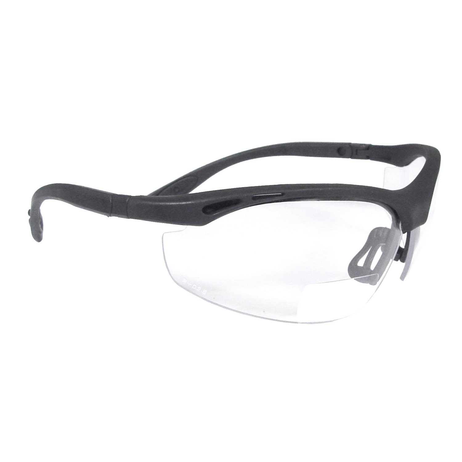 Cheaters Bi-Focal Eyewear - Black Frame - Clear Lens - 3.0 Diopter