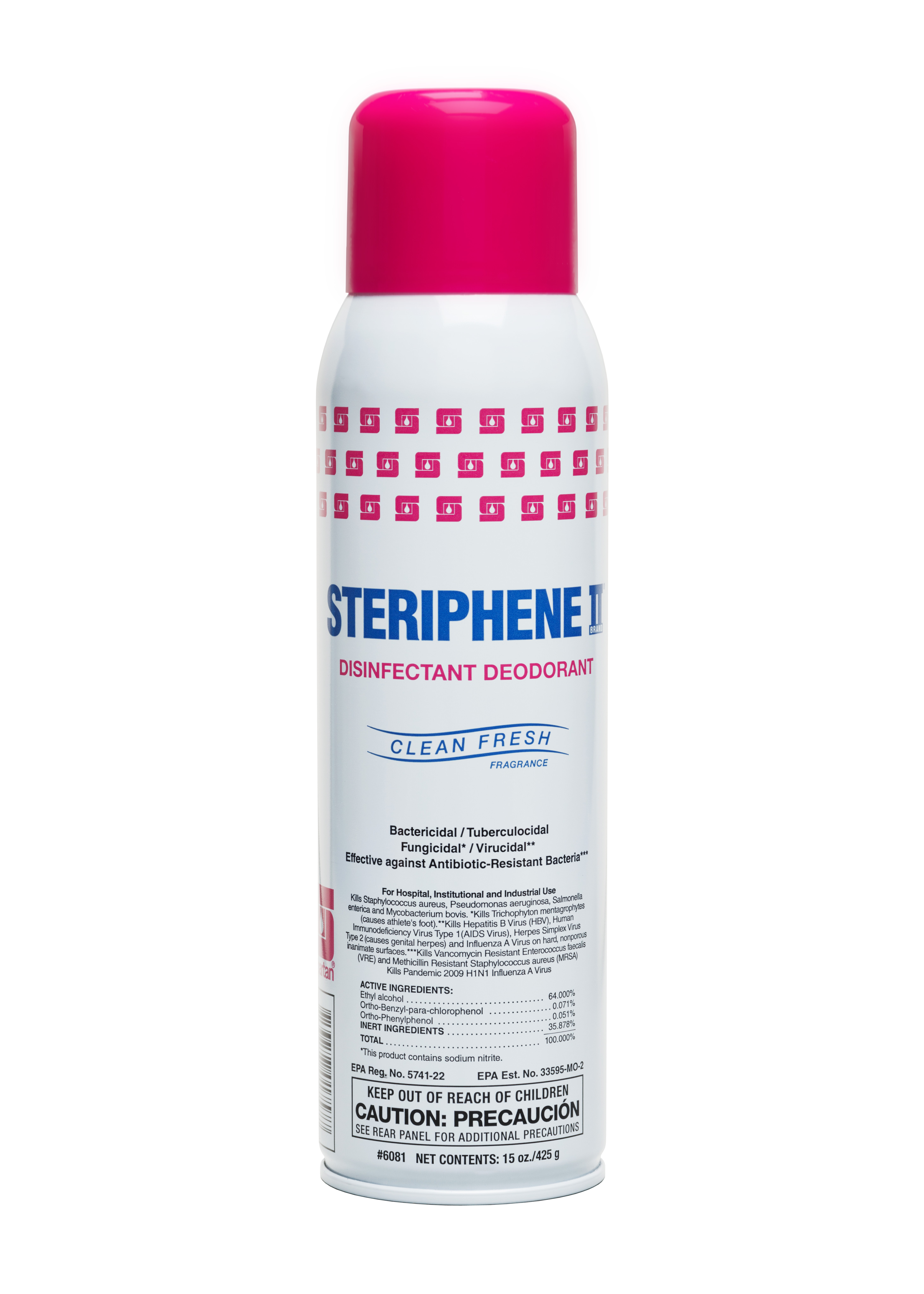 Spartan Chemical Company Steriphene II Brand Disinfectant Deodorant (Clean Fresh Fragrance), 12-20 OZ.CAN