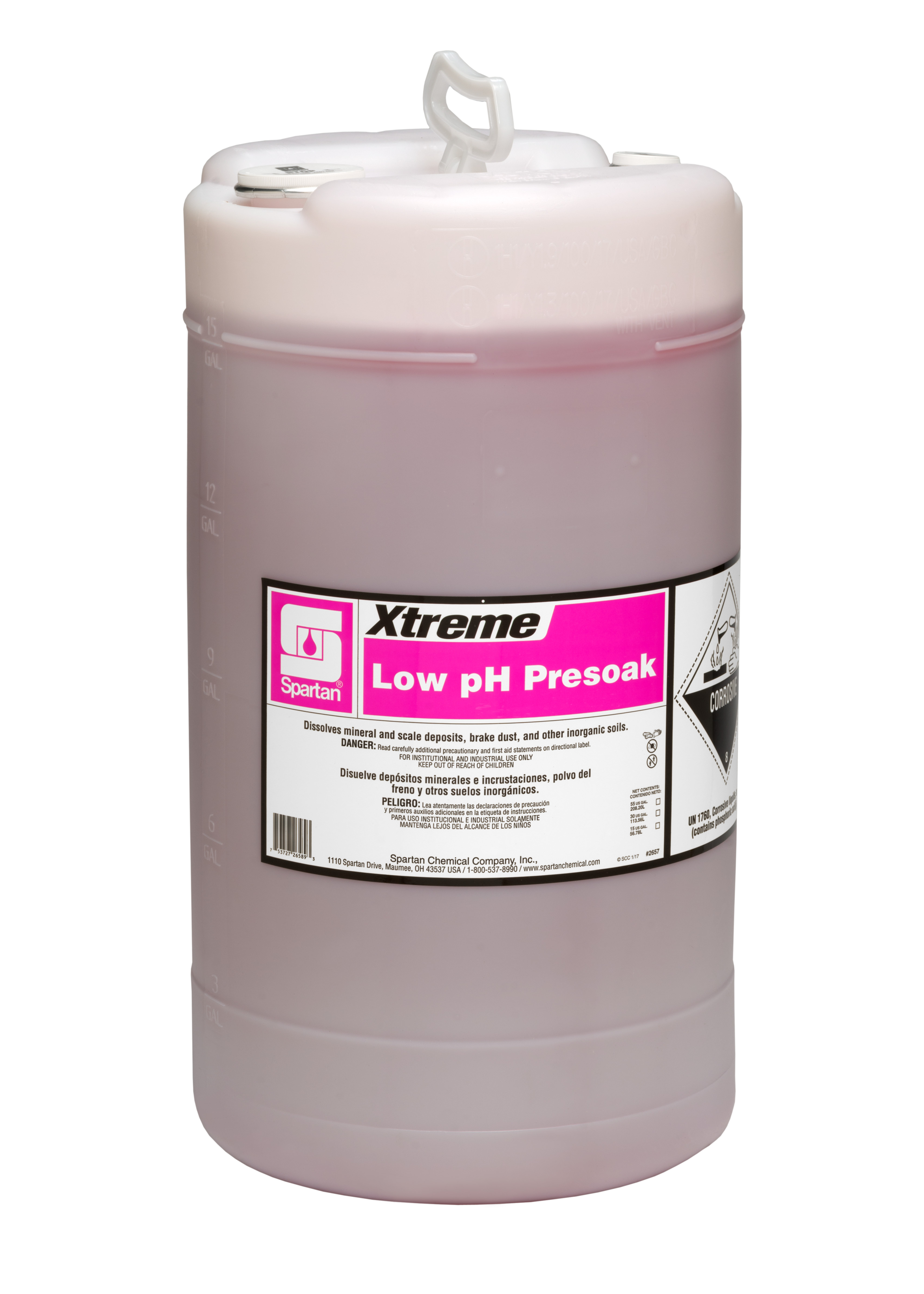 Spartan Chemical Company Xtreme Low pH Presoak, 15 GAL DRUM